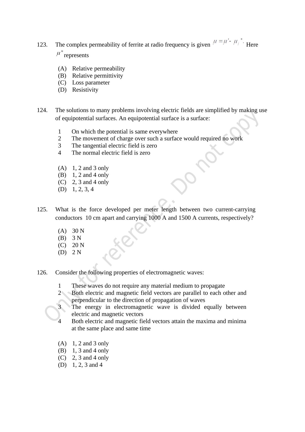 CUSAT CAT 2021 Electronics Question Paper - Page 26