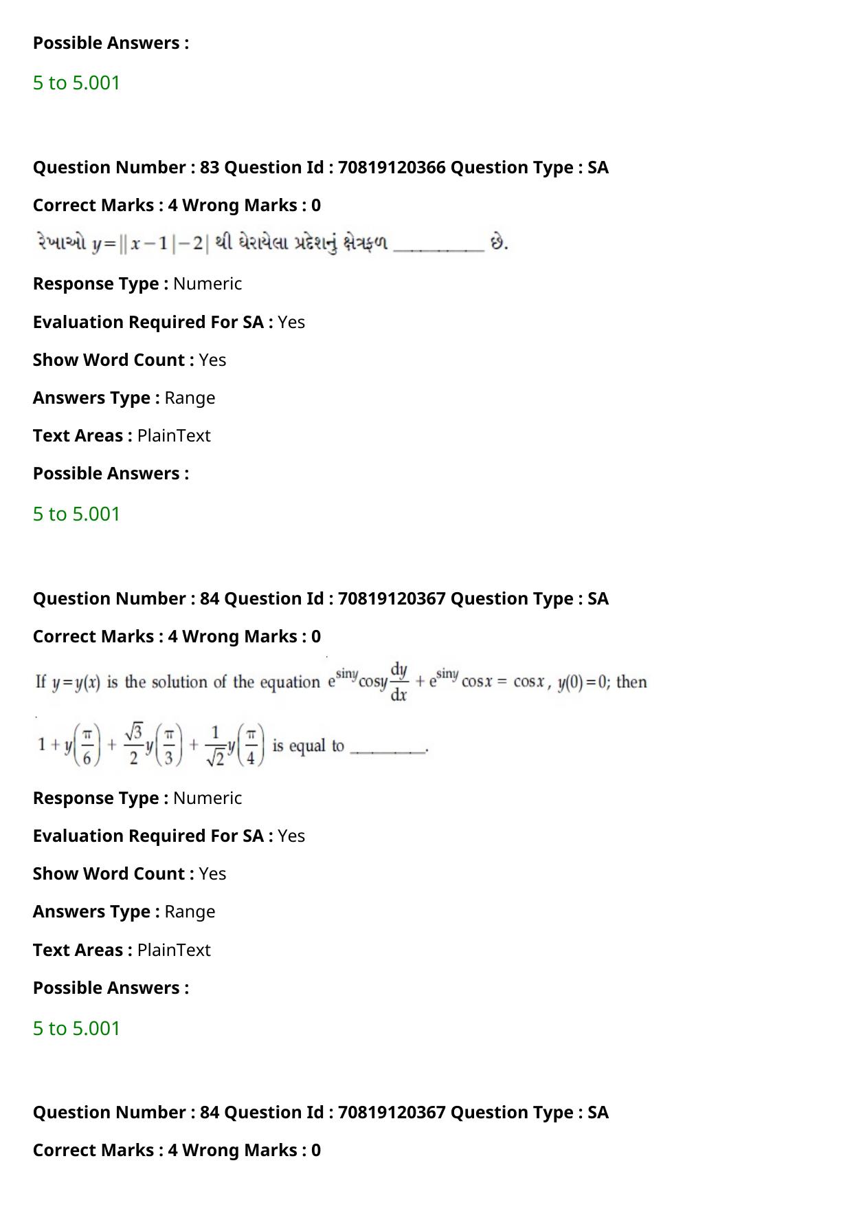 JEE Mains 2021: BTech Gujarati (Shift 1) 26-02-2021 Question Paper - Page 95
