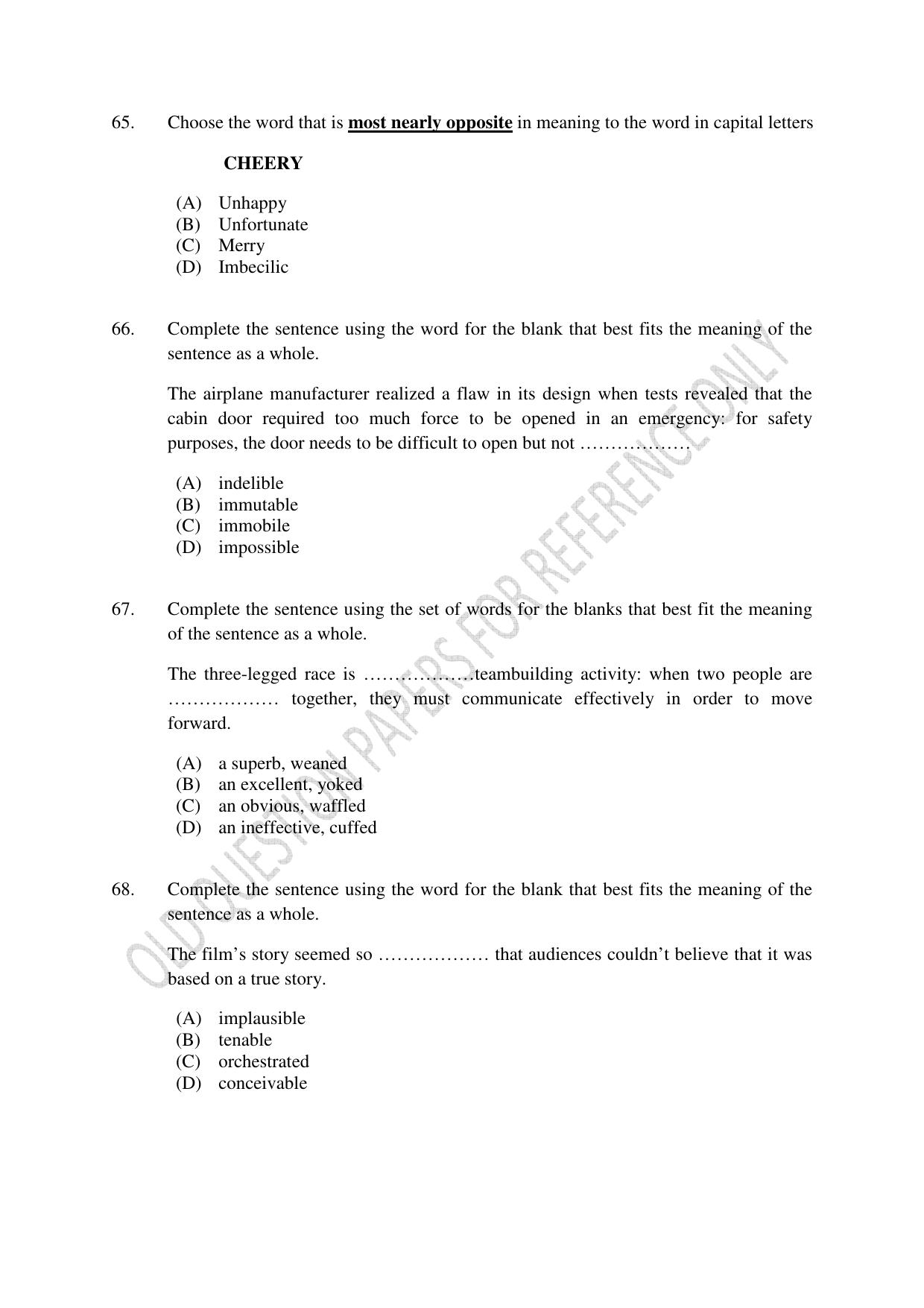 CUSAT CAT 2022 Test for B Voc programme First Shift Question Paper - Page 15