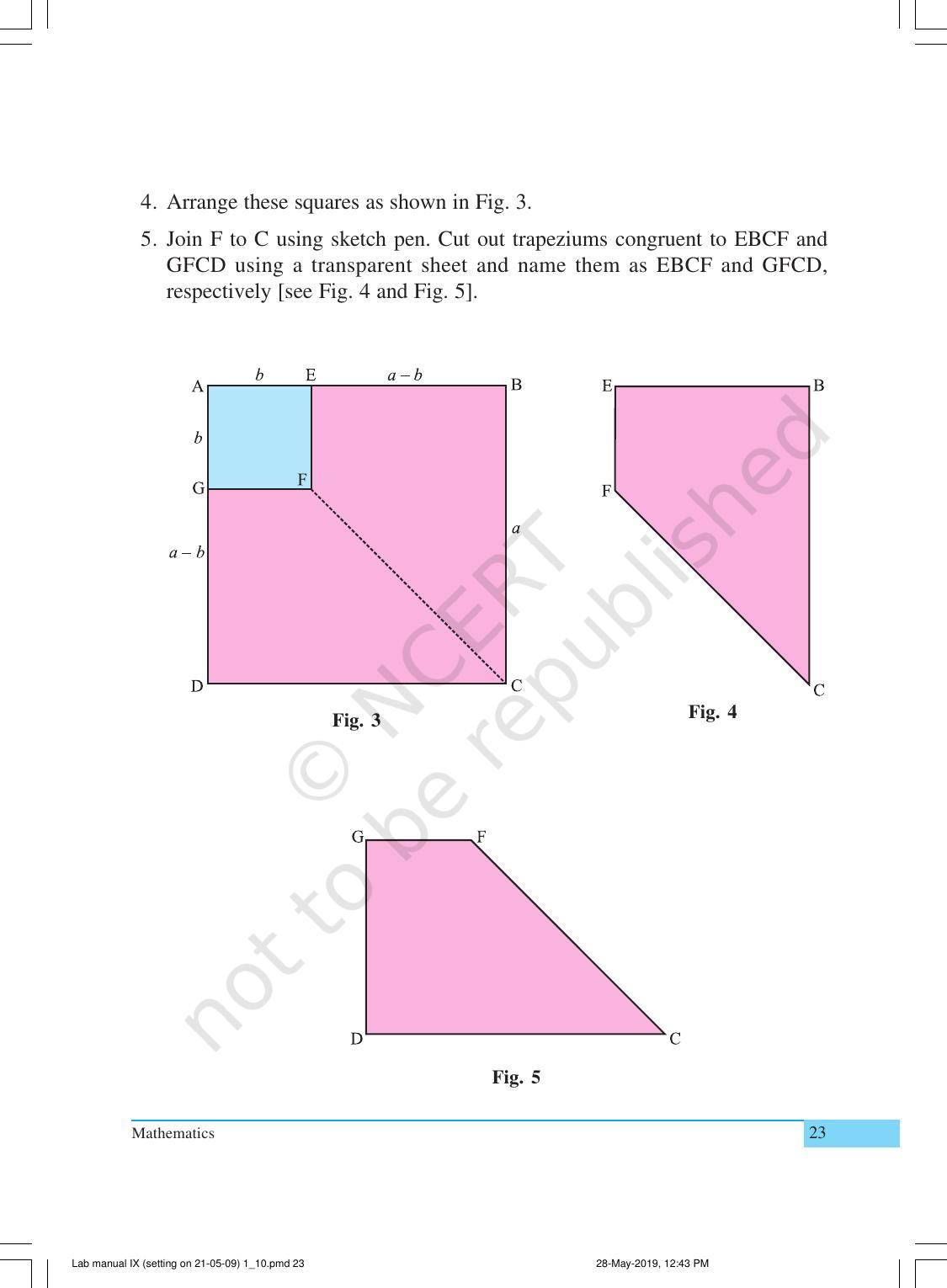 NCERT Laboratory Manuals for Class IX Mathematics - Activities for Class IX (1 to 10) - Page 23