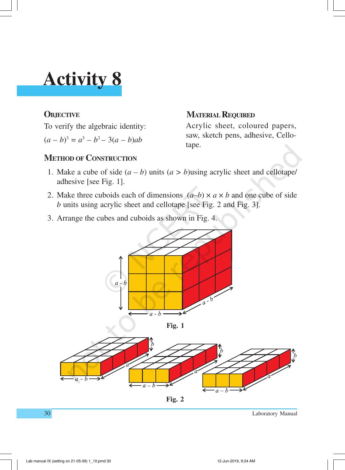 NCERT Laboratory Manuals for Class IX Mathematics - Activities for Class IX (1 to 10) - Page 30