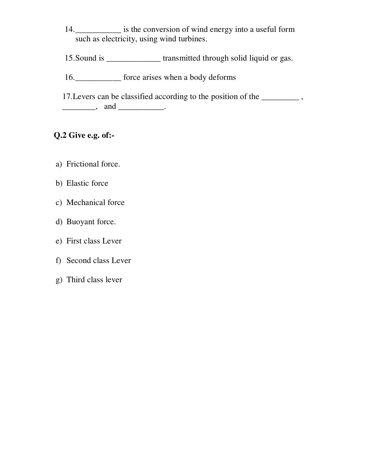 Worksheet for Class 5 Science Assignment 32 - Page 2