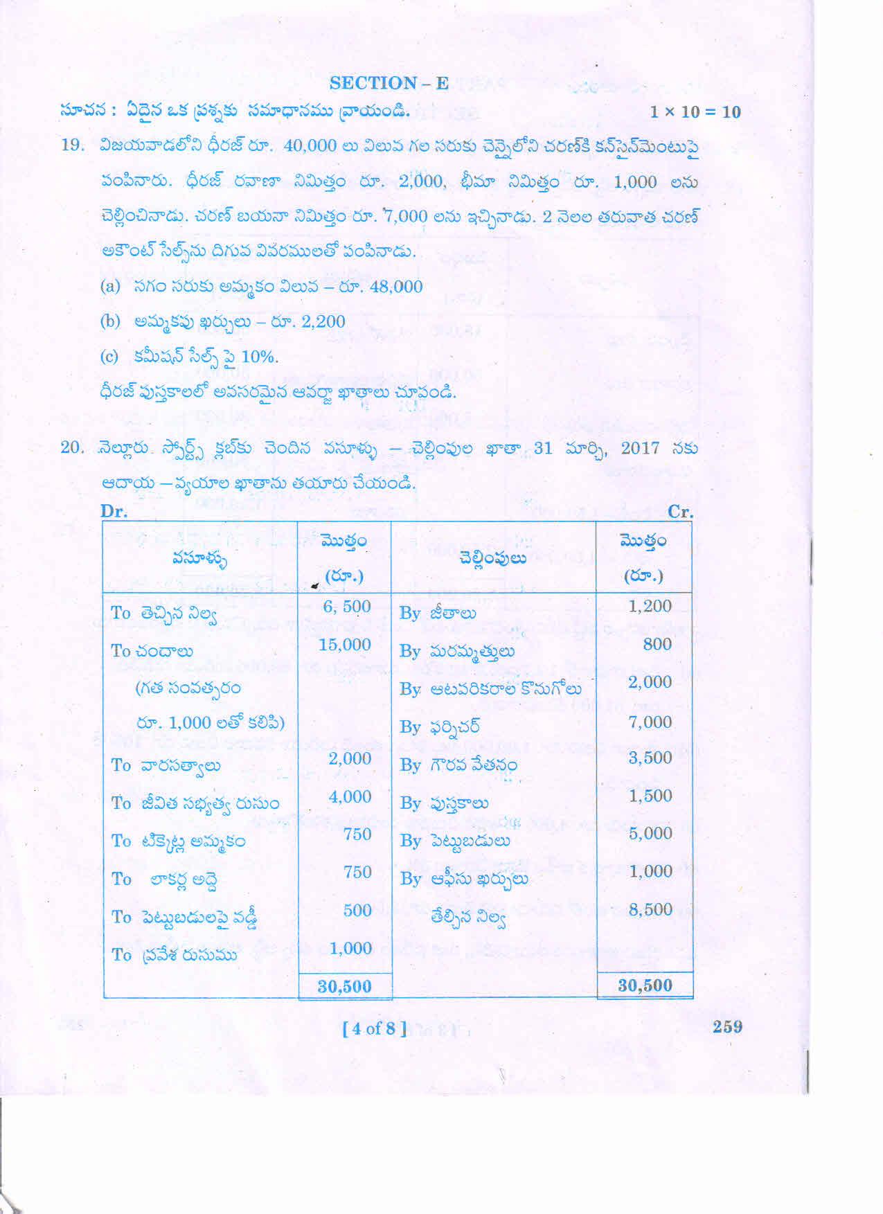 AP Inter 2nd Year COMMERCE-II (TM) March-2020-General Question Paper - Page 4