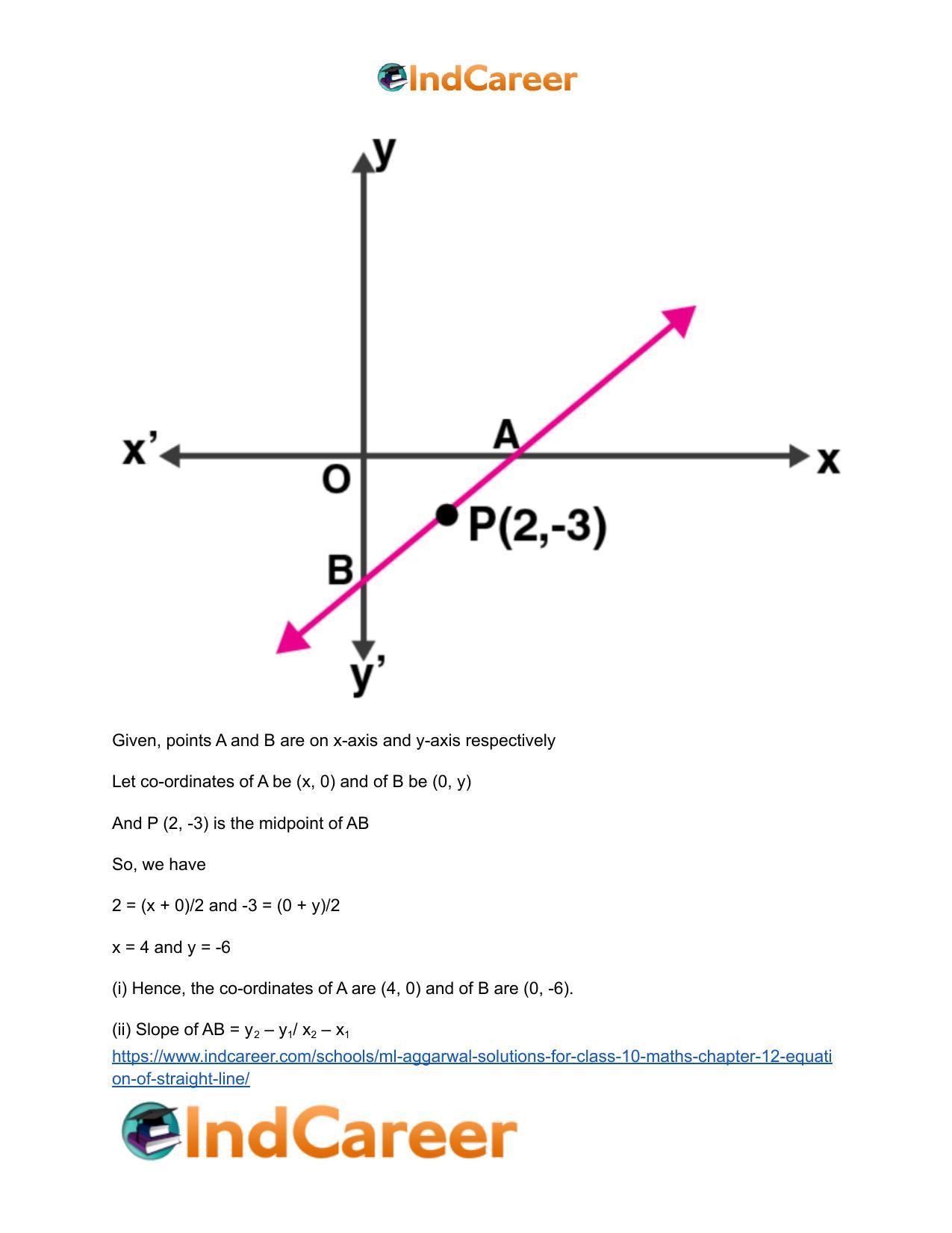ML Aggarwal Solutions for Class 10 Maths Chapter 12- Equation of Straight Line - Page 41