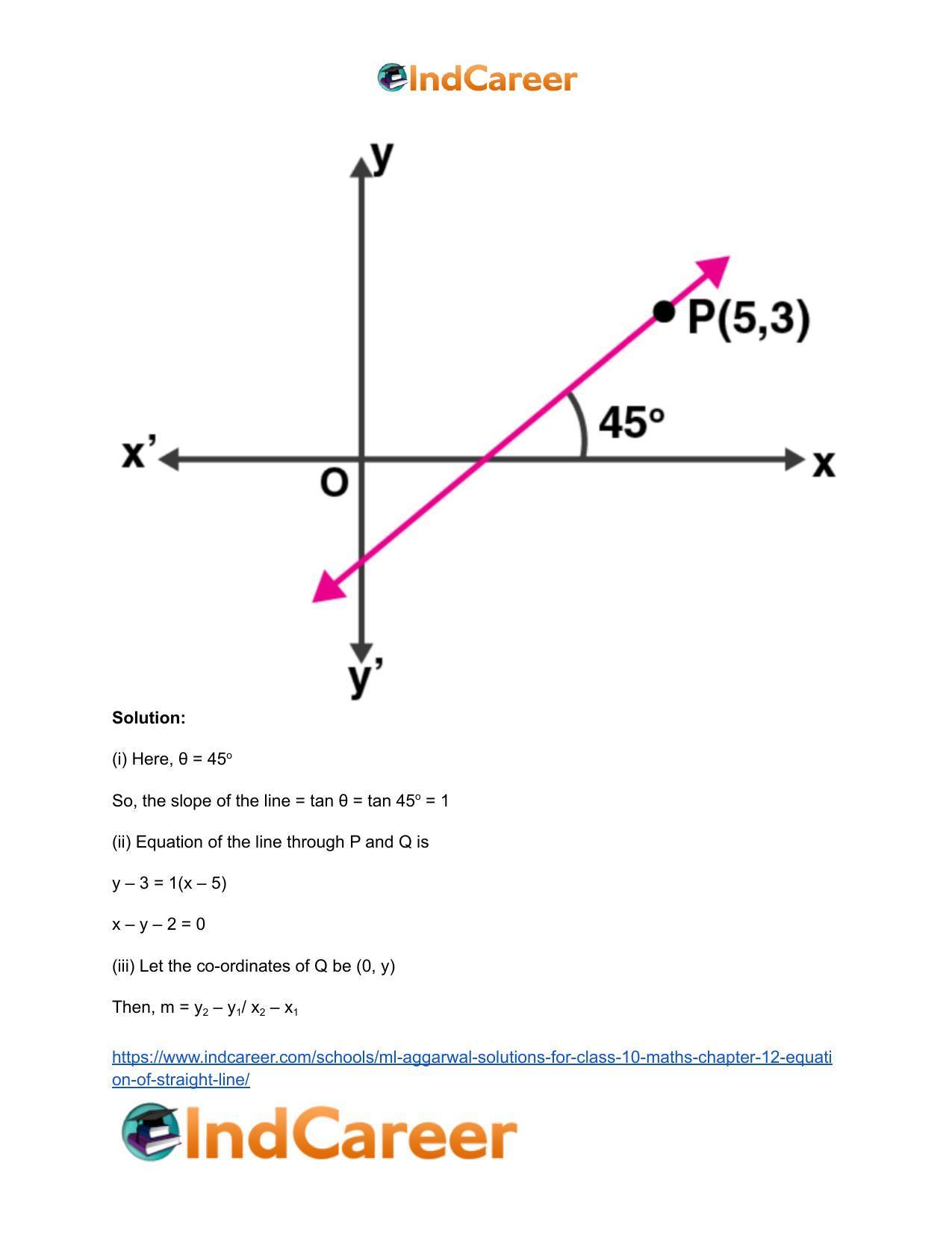 ML Aggarwal Solutions for Class 10 Maths Chapter 12- Equation of Straight Line - Page 68