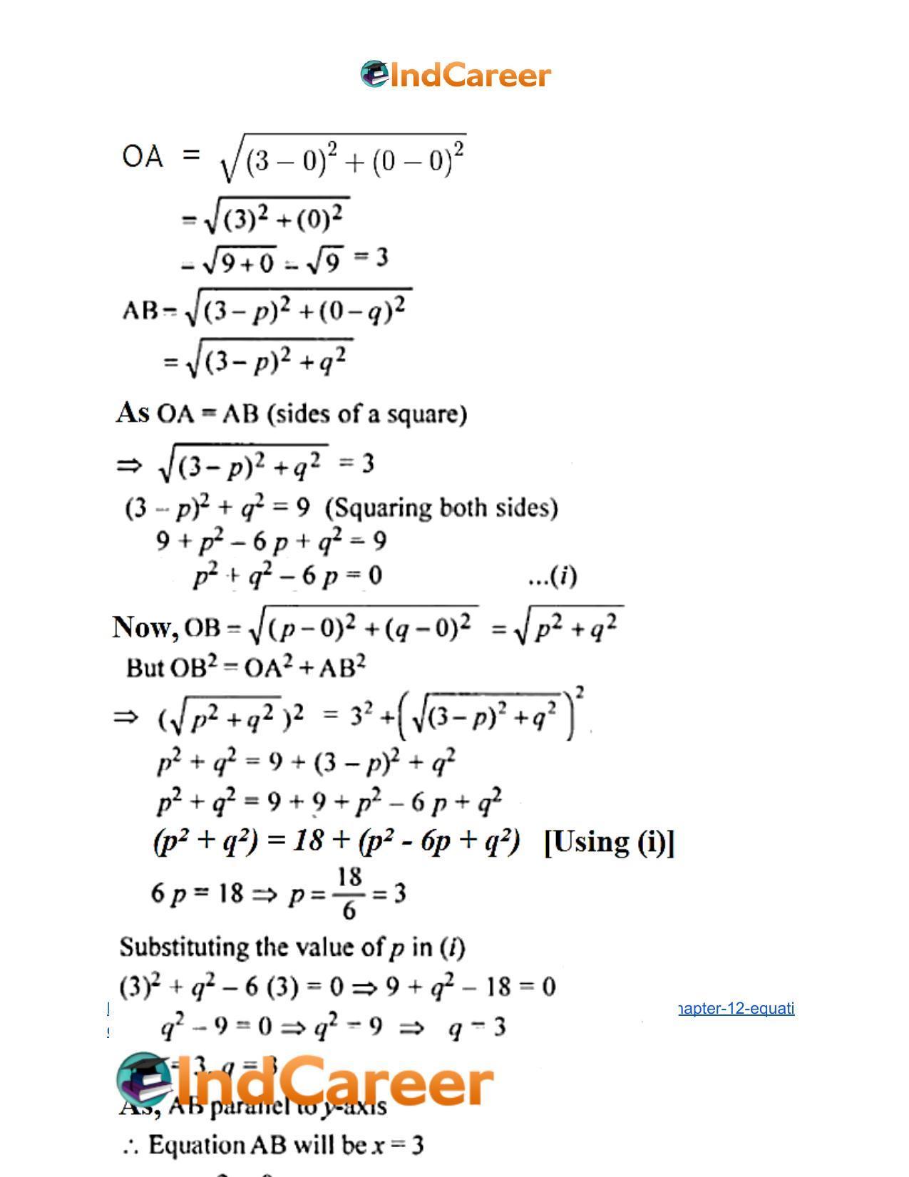ML Aggarwal Solutions for Class 10 Maths Chapter 12- Equation of Straight Line - Page 90