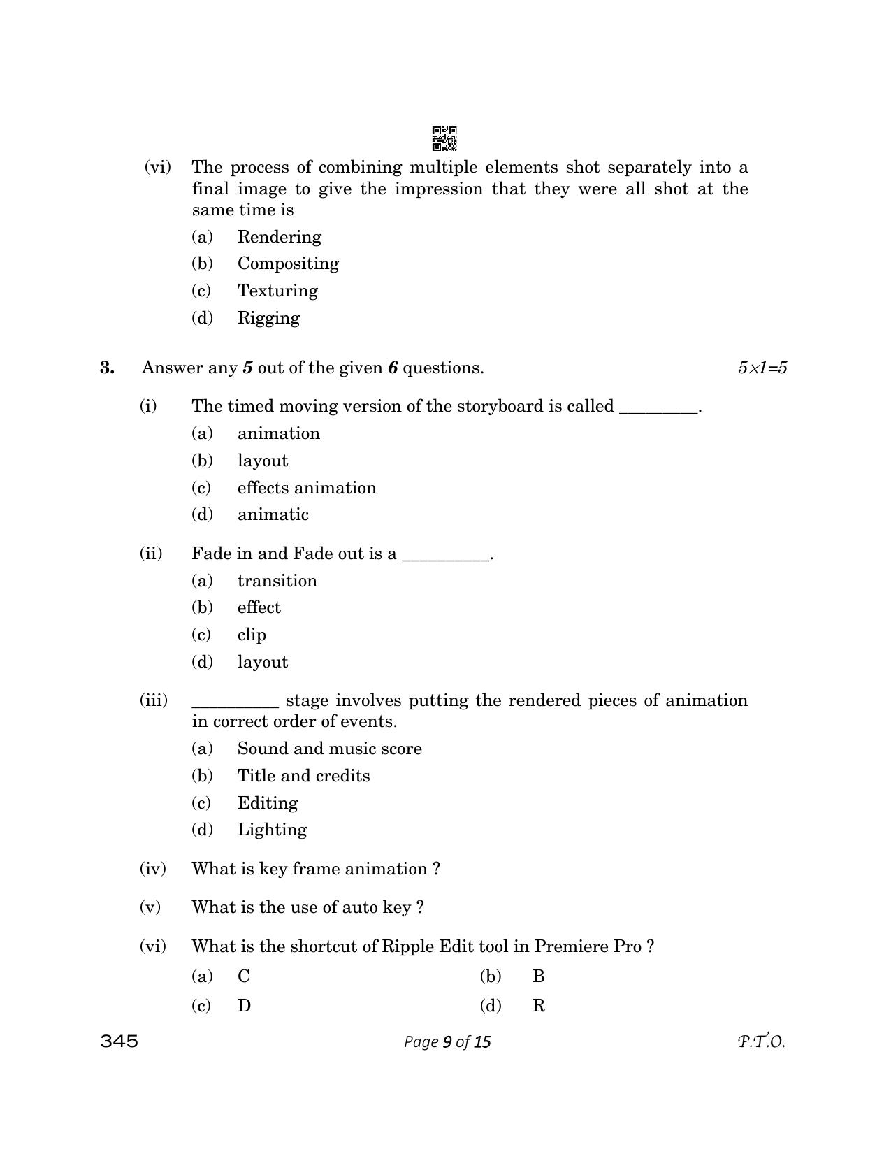 CBSE Class 12 345_Multimedia 2023 Question Paper - Page 9