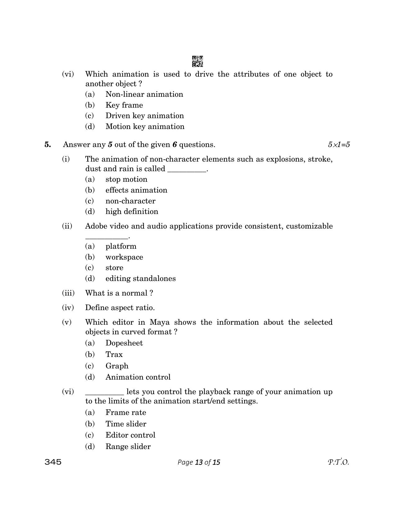 CBSE Class 12 345_Multimedia 2023 Question Paper - Page 13