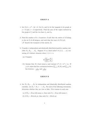 ISI Admission Test M.Stat.PSB 2020 Sample Paper