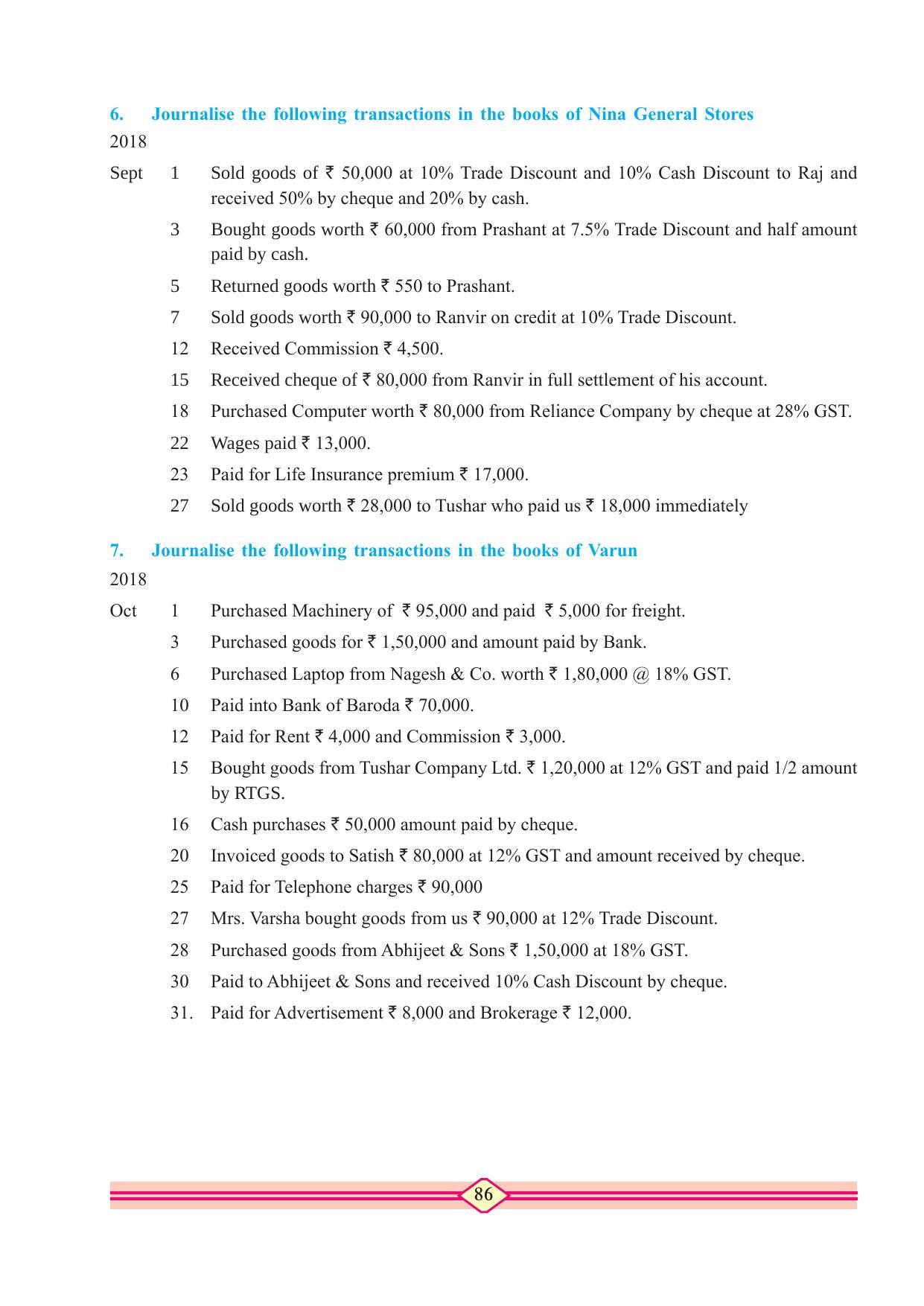 Maharashtra Board Class 11 Accountancy Textbook - Page 96