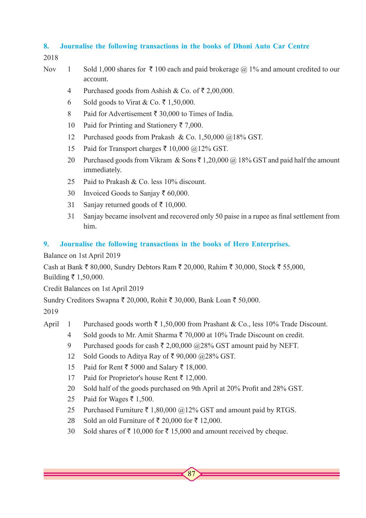 Maharashtra Board Class 11 Accountancy Textbook - Page 97