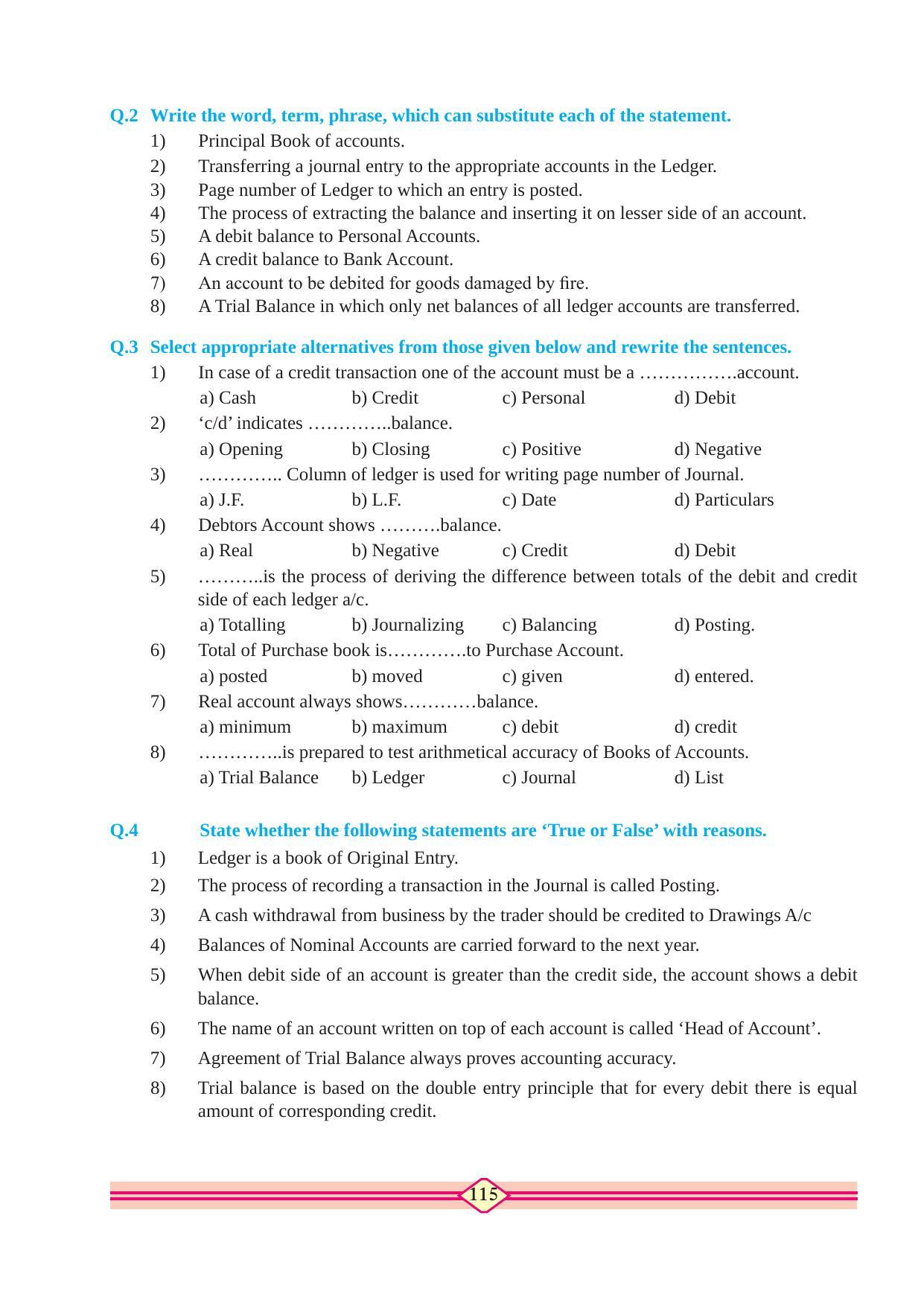 Maharashtra Board Class 11 Accountancy Textbook - Page 125