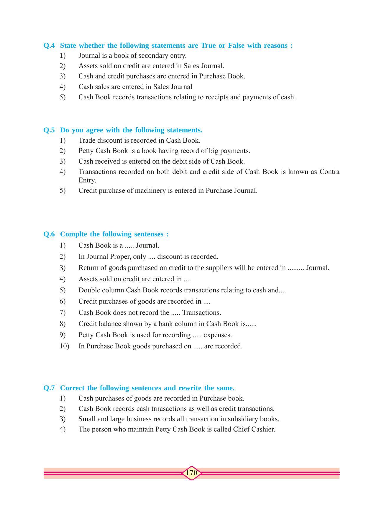 Maharashtra Board Class 11 Accountancy Textbook - Page 180