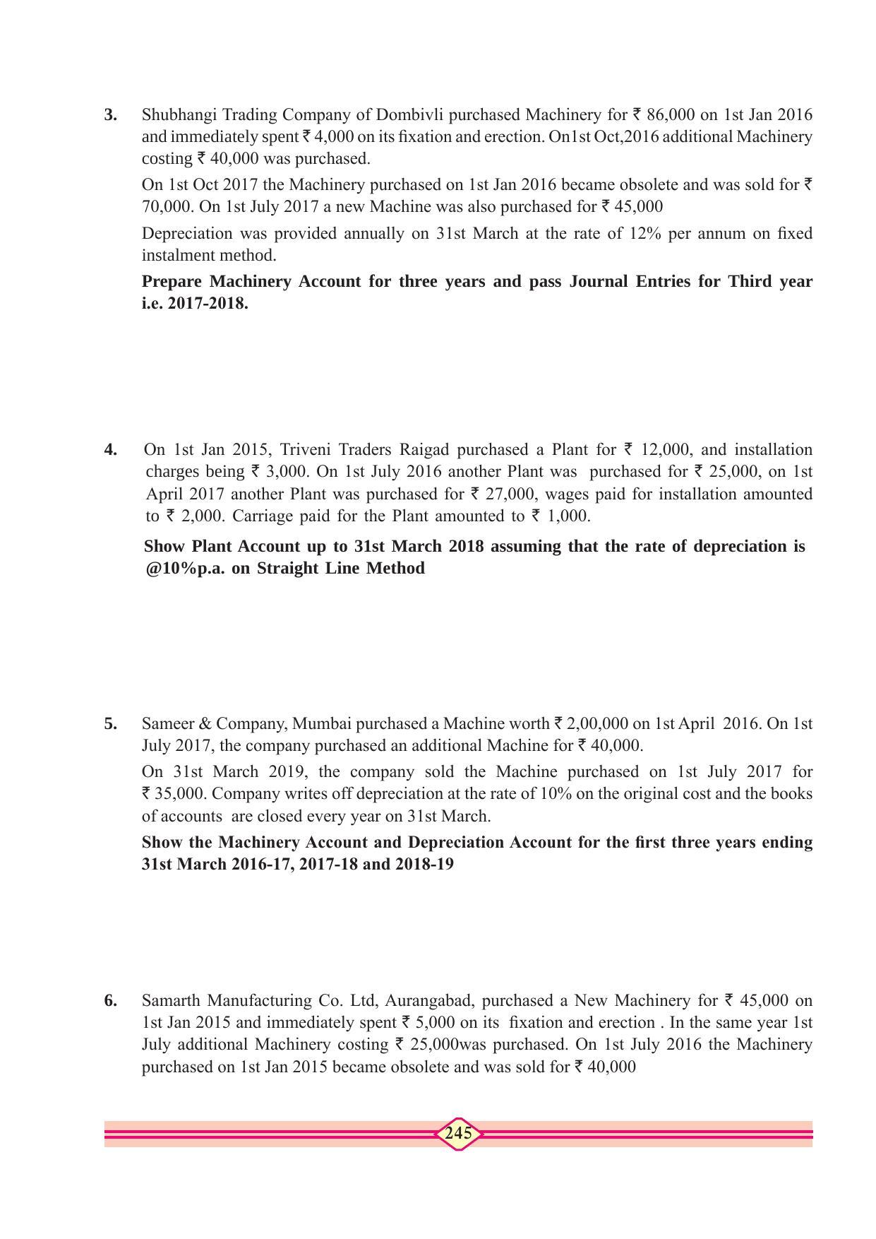 Maharashtra Board Class 11 Accountancy Textbook - Page 255