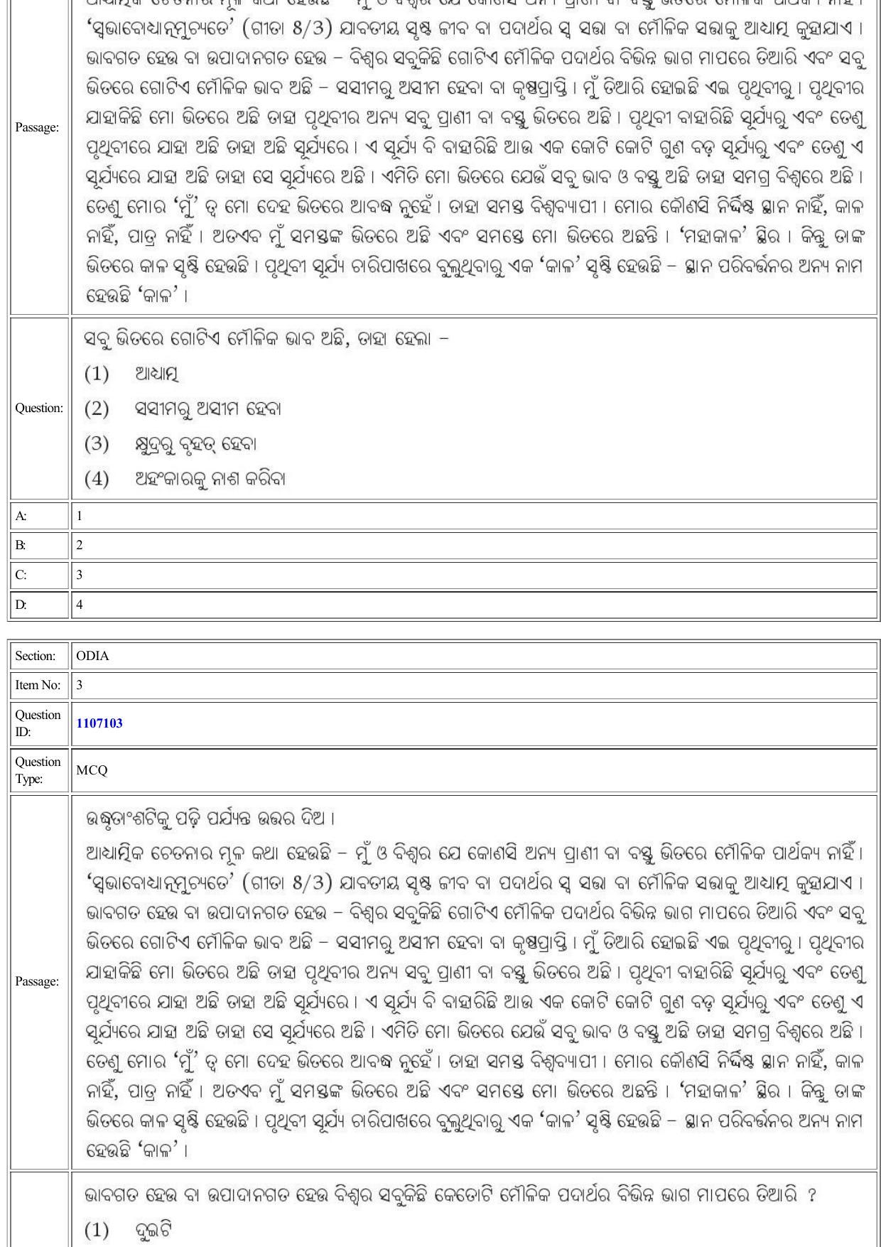 CUET 2022 Question Paper of Odia - Page 2