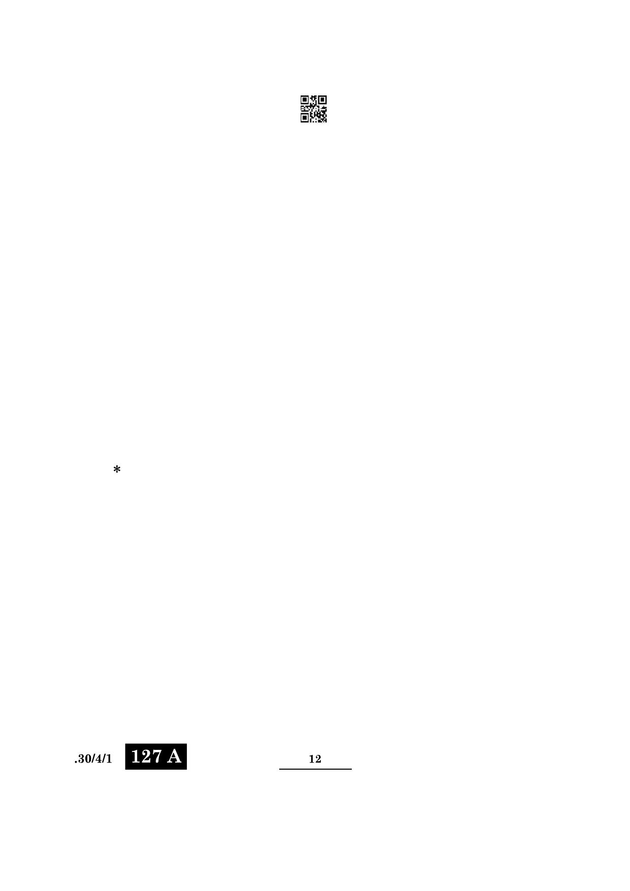 CBSE Class 10 Maths (30/4/1 - SET I) 2022 Question Paper - Page 12
