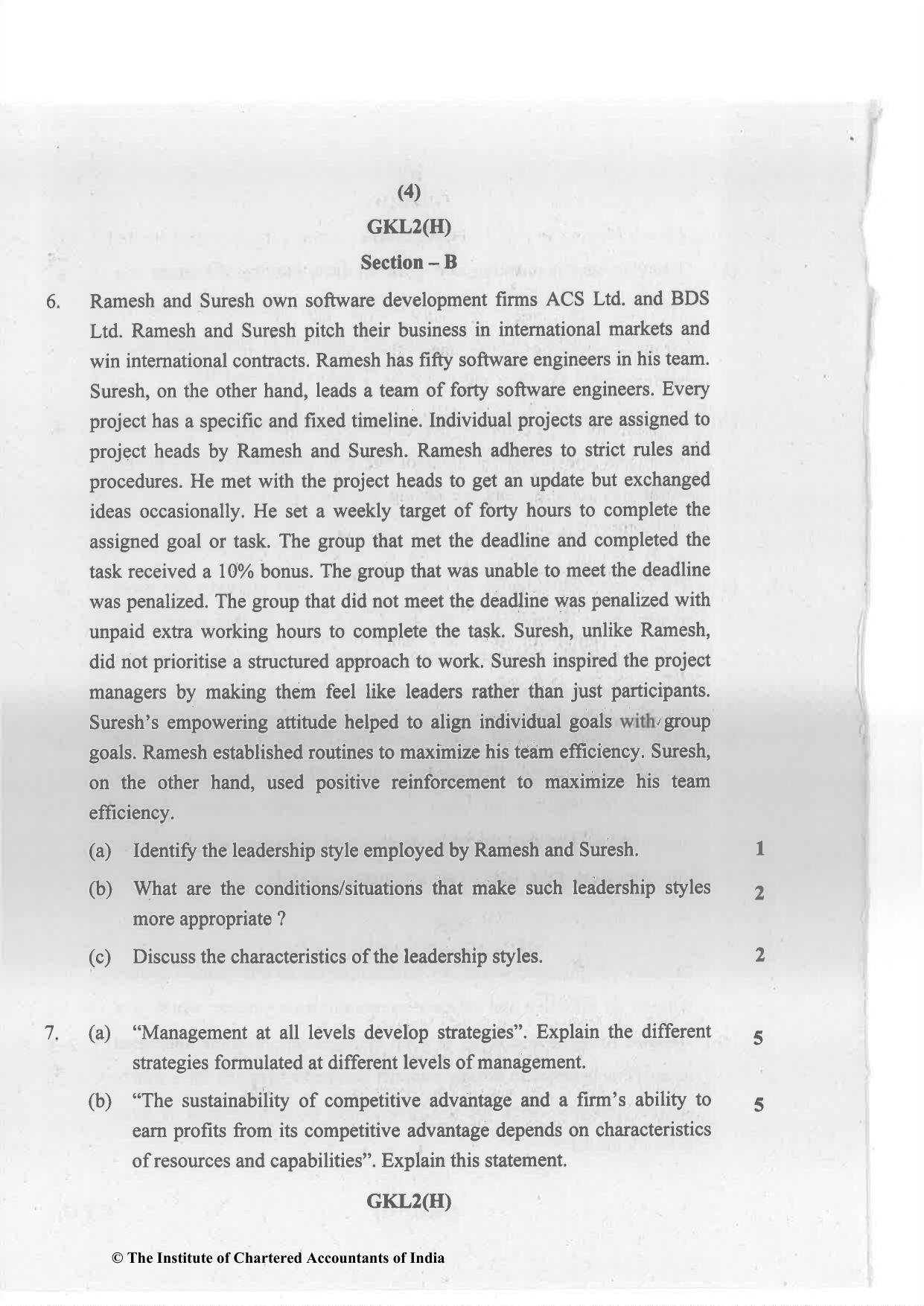CA Inter May 2023 Question Paper - Paper 7 – Enterprise Information Systems & Strategic Management - Page 4