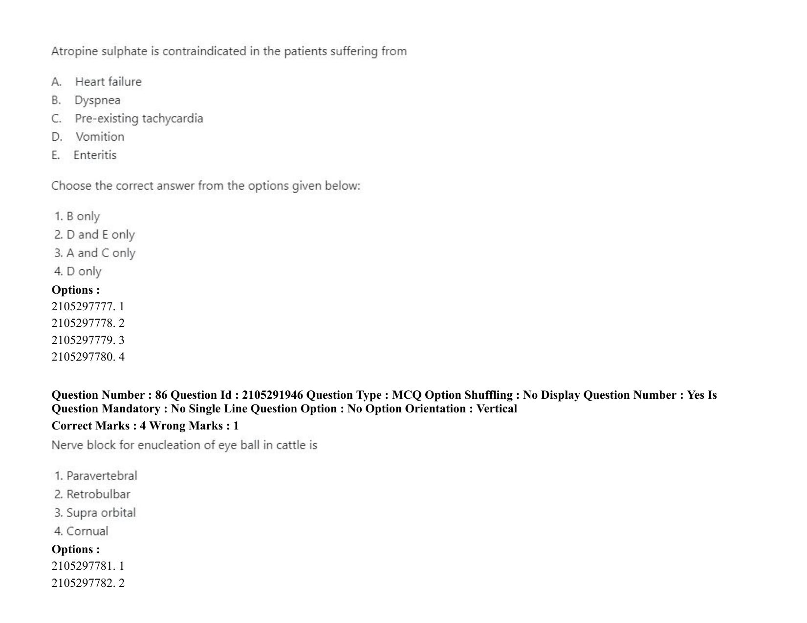 ICAR AIEEA PG 2020 VETERINARY SCIENCE Question Paper - Page 57