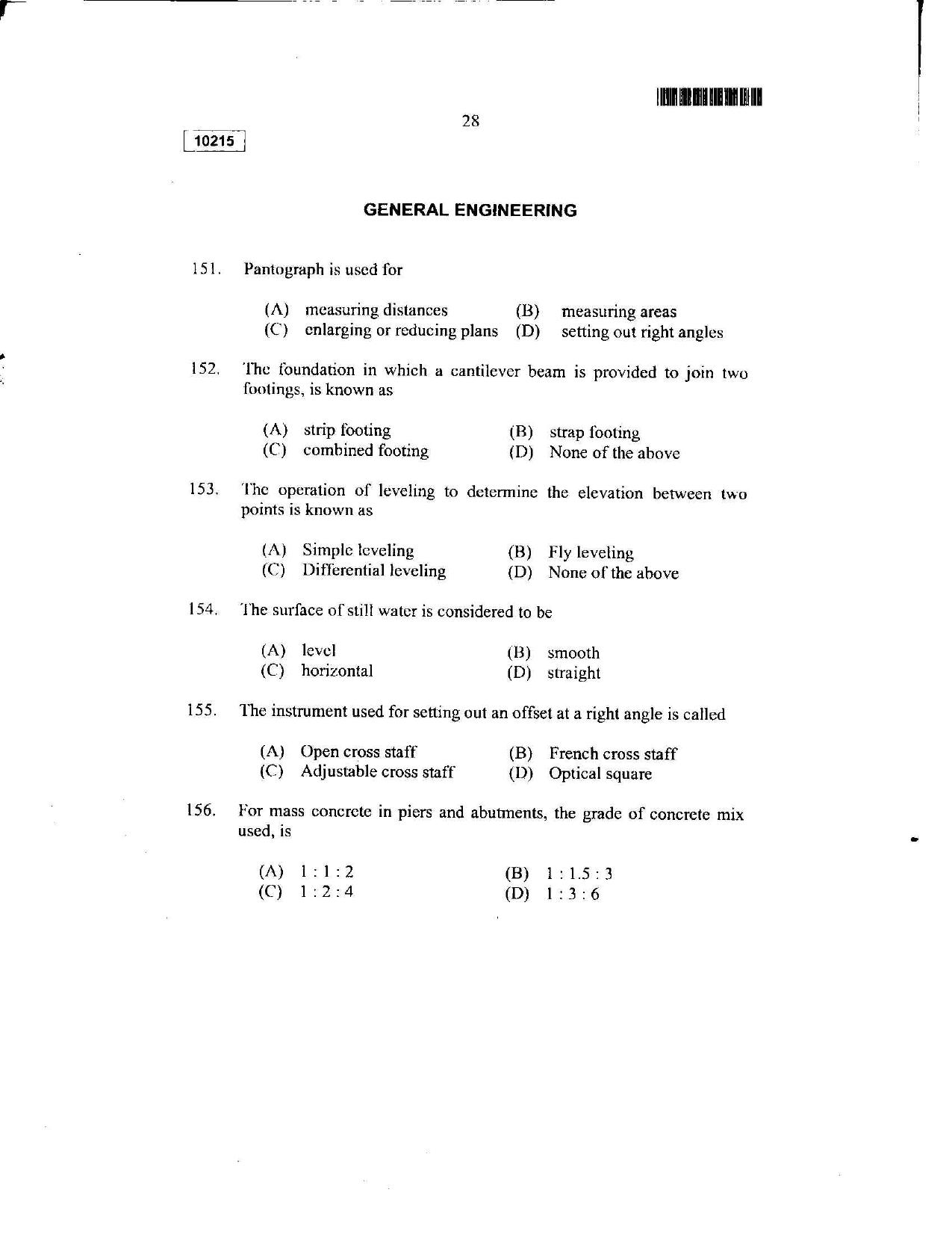CUSAT CAT 2015 Lateral Entry Question Paper - Page 25