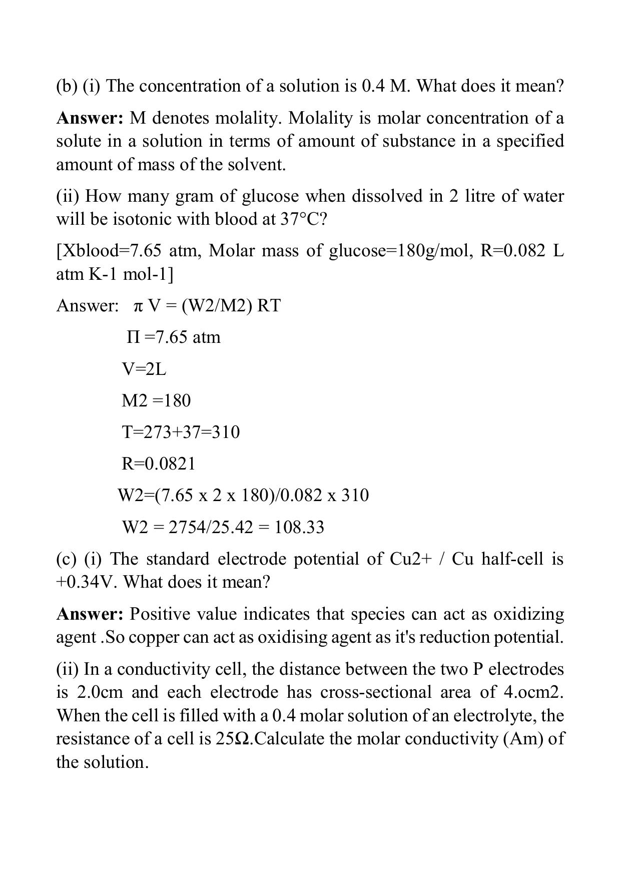 West Bengal Board Class 12 Chemistry 2018 Question Paper - Page 5