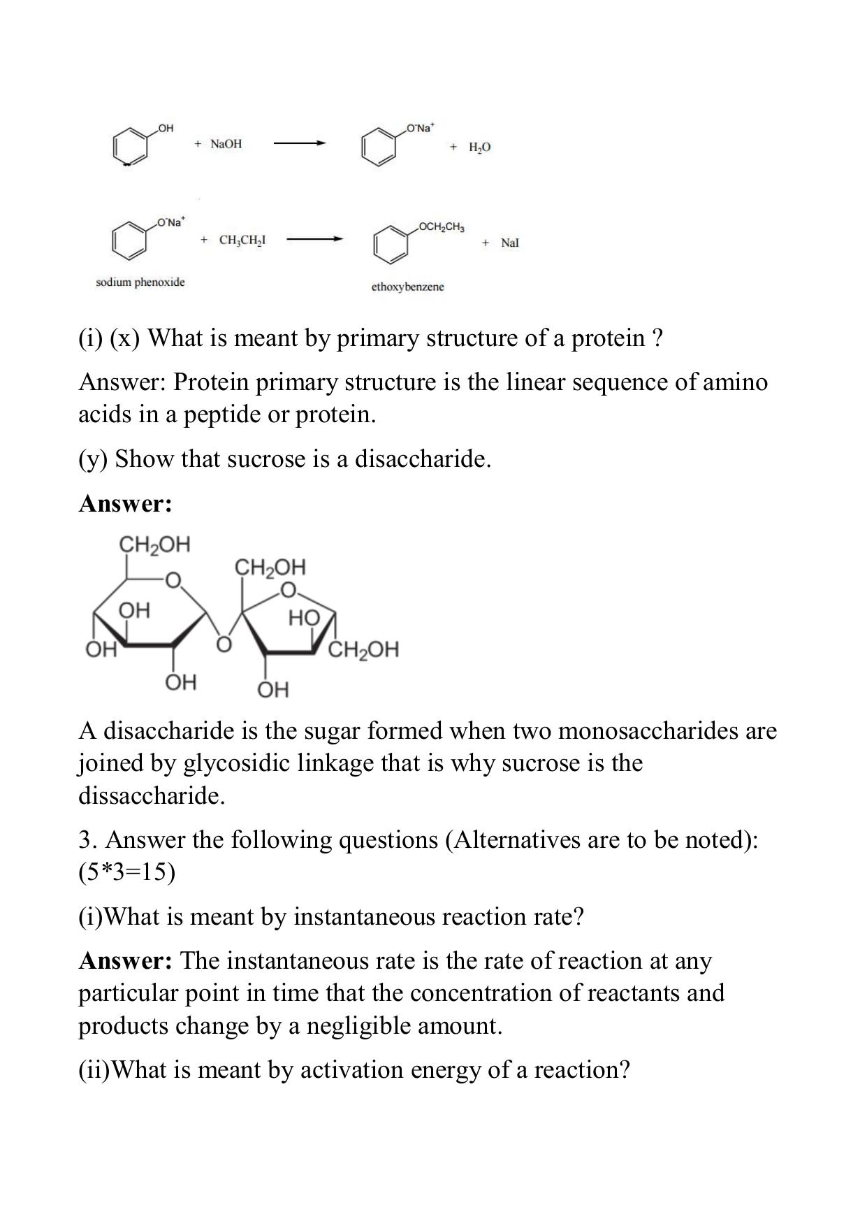 West Bengal Board Class 12 Chemistry 2018 Question Paper - Page 10