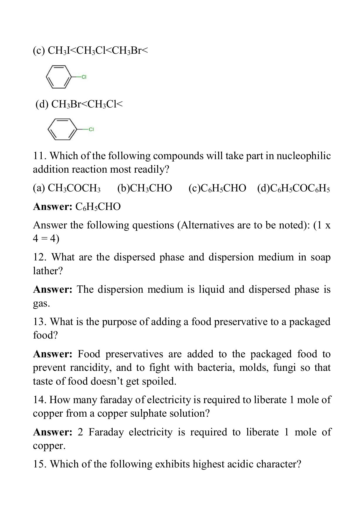 West Bengal Board Class 12 Chemistry 2018 Question Paper - Page 18