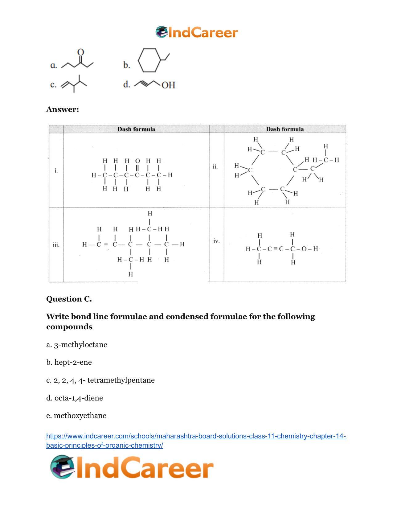 Maharashtra Board Solutions Class 11-Chemistry: Chapter 14- Basic Principles of Organic Chemistry - Page 4