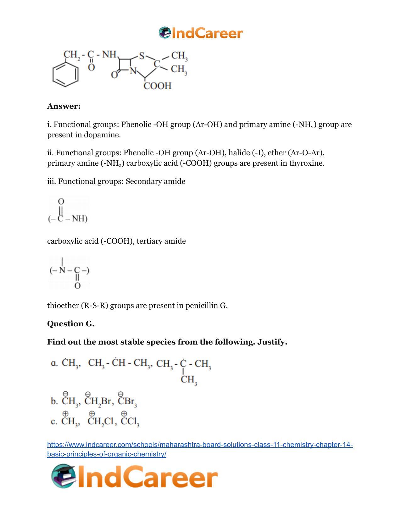 Maharashtra Board Solutions Class 11-Chemistry: Chapter 14- Basic Principles of Organic Chemistry - Page 8