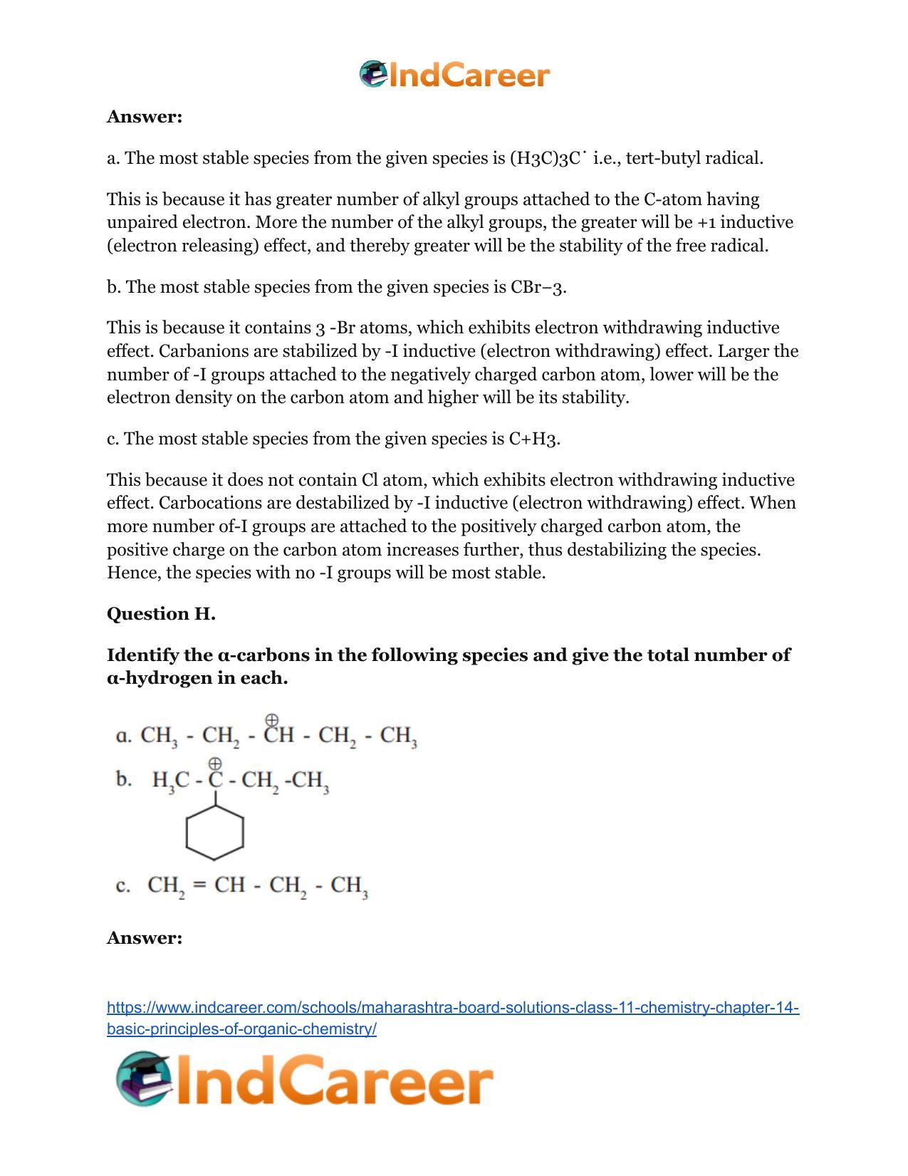 Maharashtra Board Solutions Class 11-Chemistry: Chapter 14- Basic Principles of Organic Chemistry - Page 9