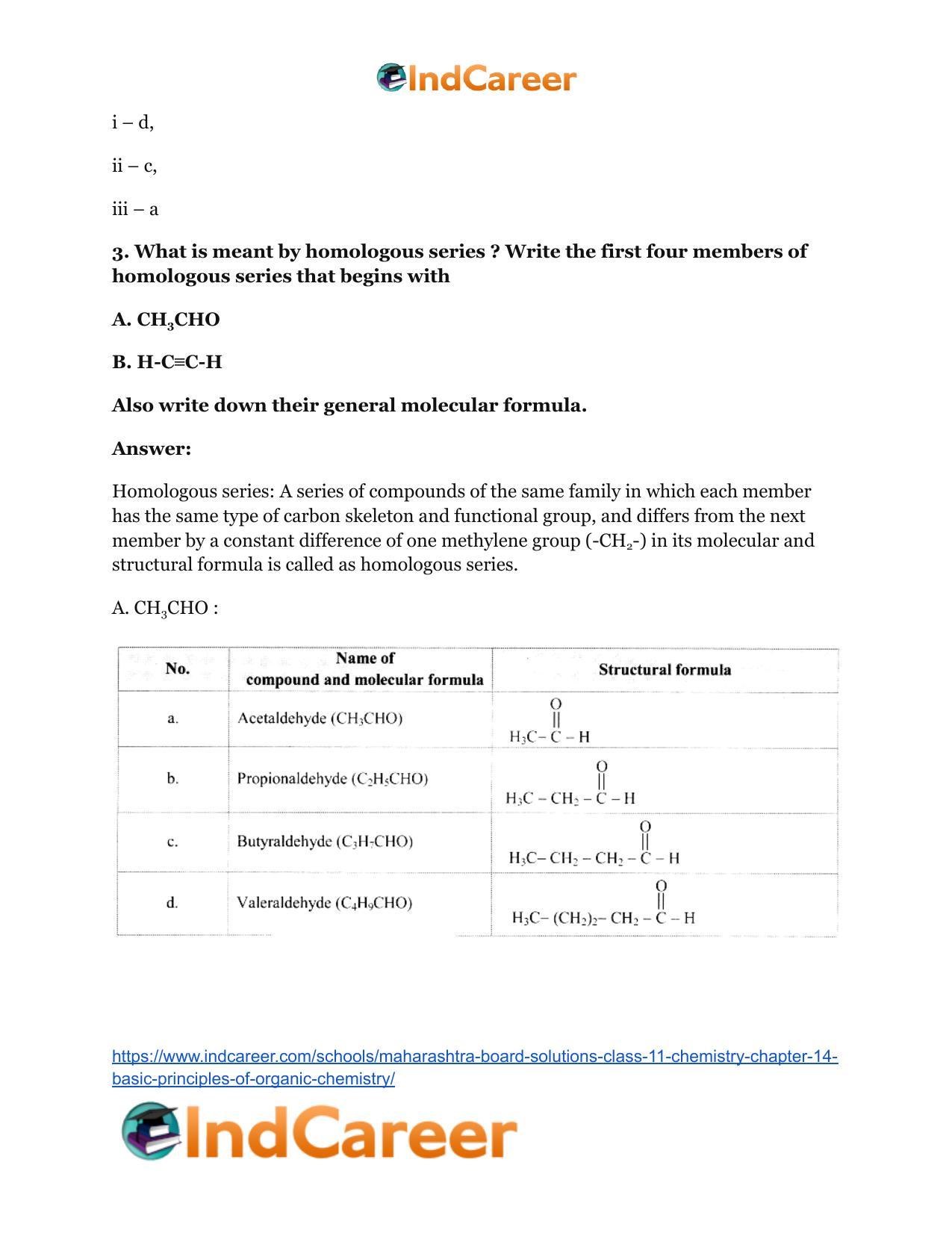 Maharashtra Board Solutions Class 11-Chemistry: Chapter 14- Basic Principles of Organic Chemistry - Page 12