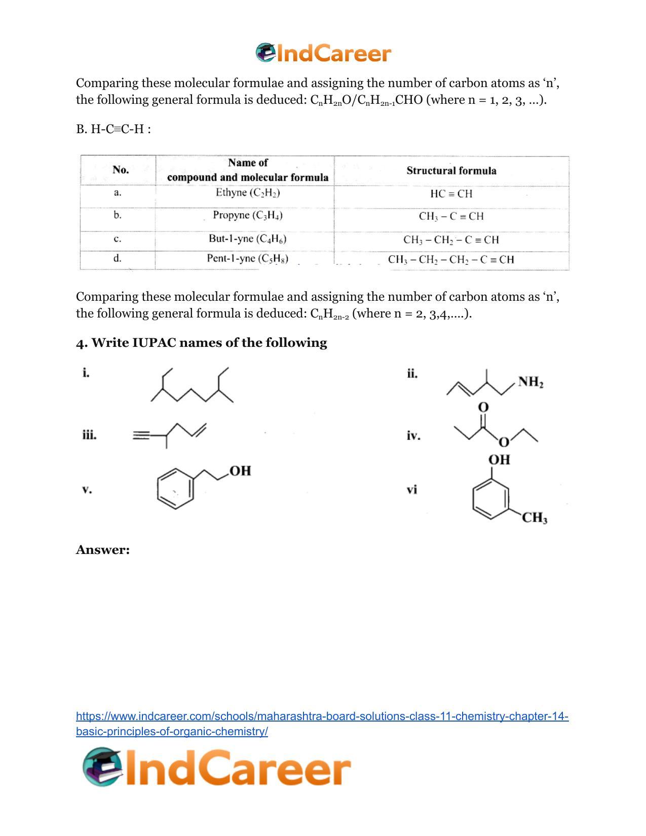 Maharashtra Board Solutions Class 11-Chemistry: Chapter 14- Basic Principles of Organic Chemistry - Page 13