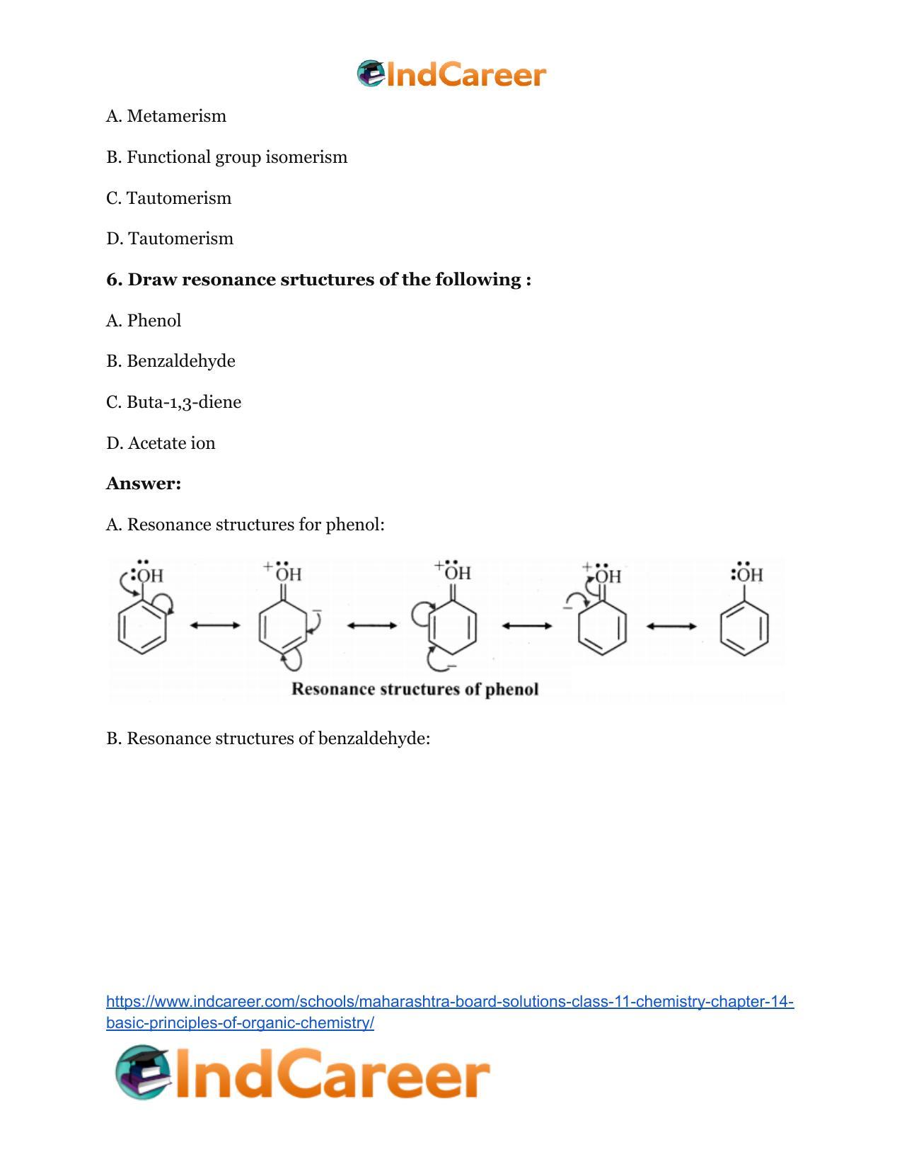 Maharashtra Board Solutions Class 11-Chemistry: Chapter 14- Basic Principles of Organic Chemistry - Page 15