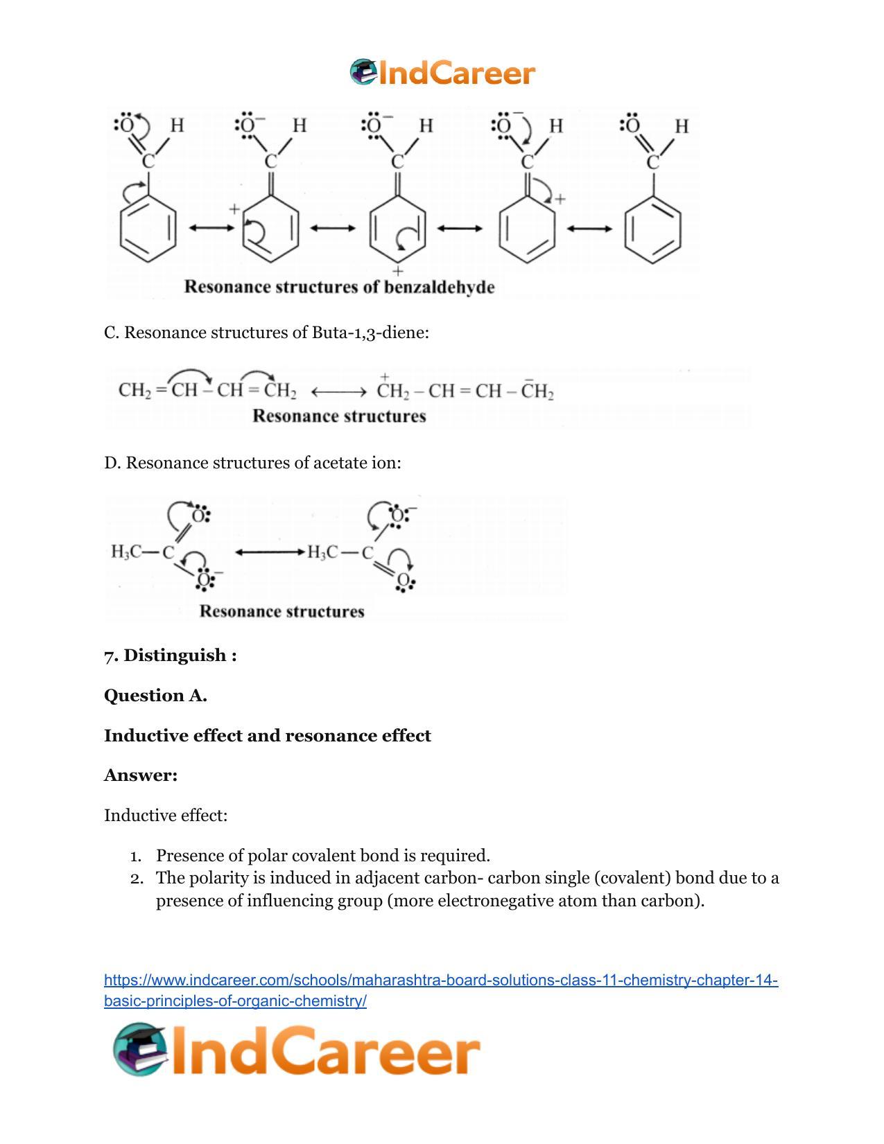Maharashtra Board Solutions Class 11-Chemistry: Chapter 14- Basic Principles of Organic Chemistry - Page 16