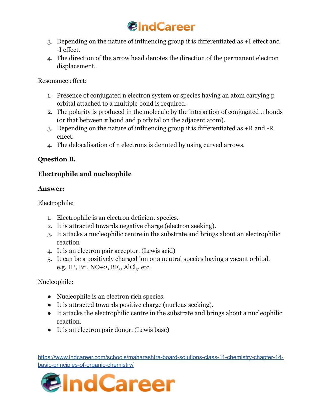 Maharashtra Board Solutions Class 11-Chemistry: Chapter 14- Basic Principles of Organic Chemistry - Page 17