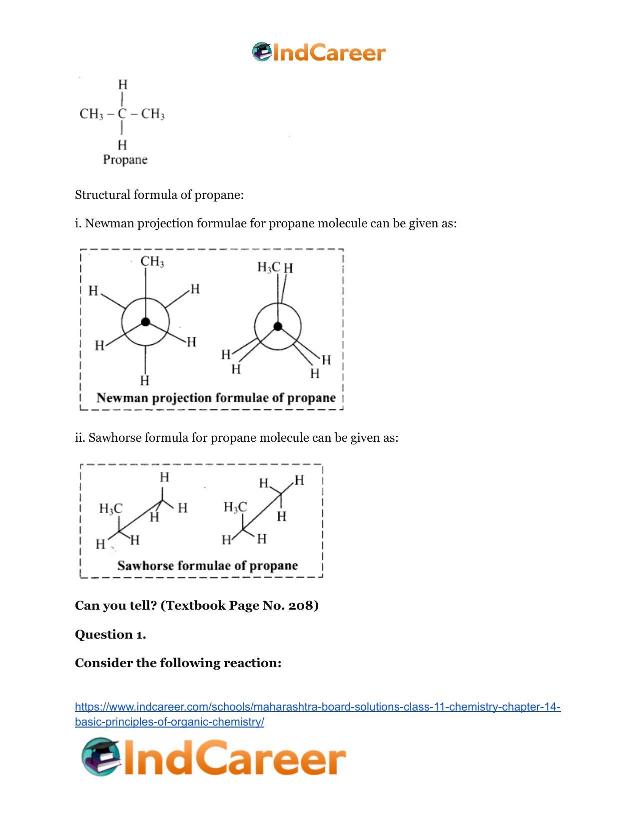 Maharashtra Board Solutions Class 11-Chemistry: Chapter 14- Basic Principles of Organic Chemistry - Page 34