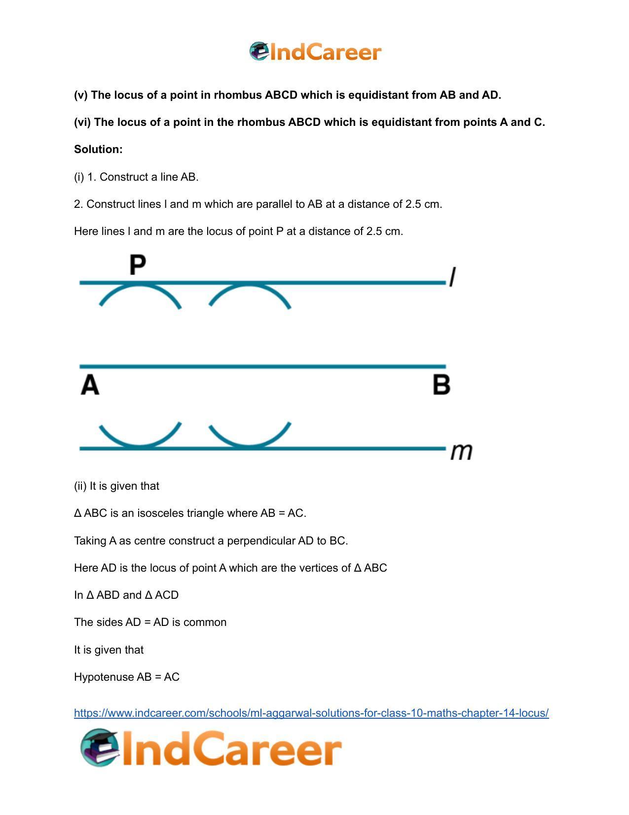 ML Aggarwal Solutions for Class 10 Maths Chapter 14- Locus - Page 9