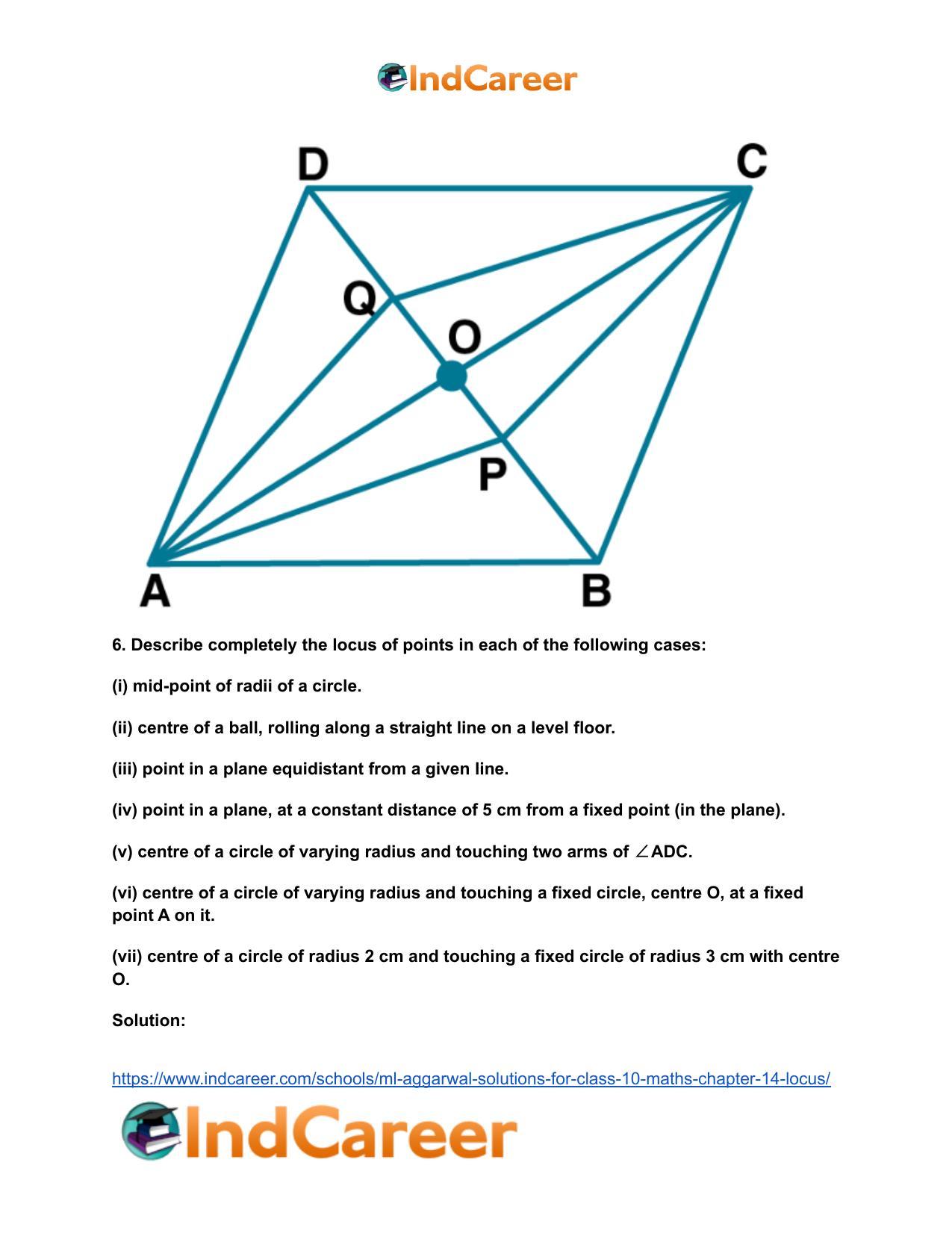 ML Aggarwal Solutions for Class 10 Maths Chapter 14- Locus - Page 15
