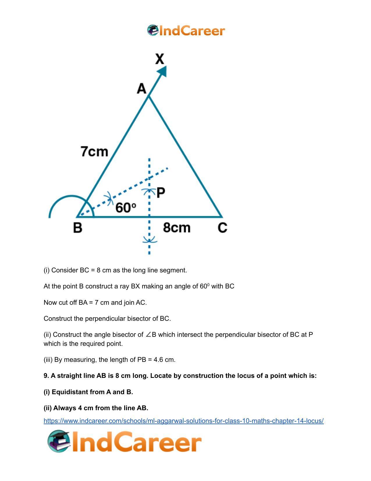 ML Aggarwal Solutions for Class 10 Maths Chapter 14- Locus - Page 25