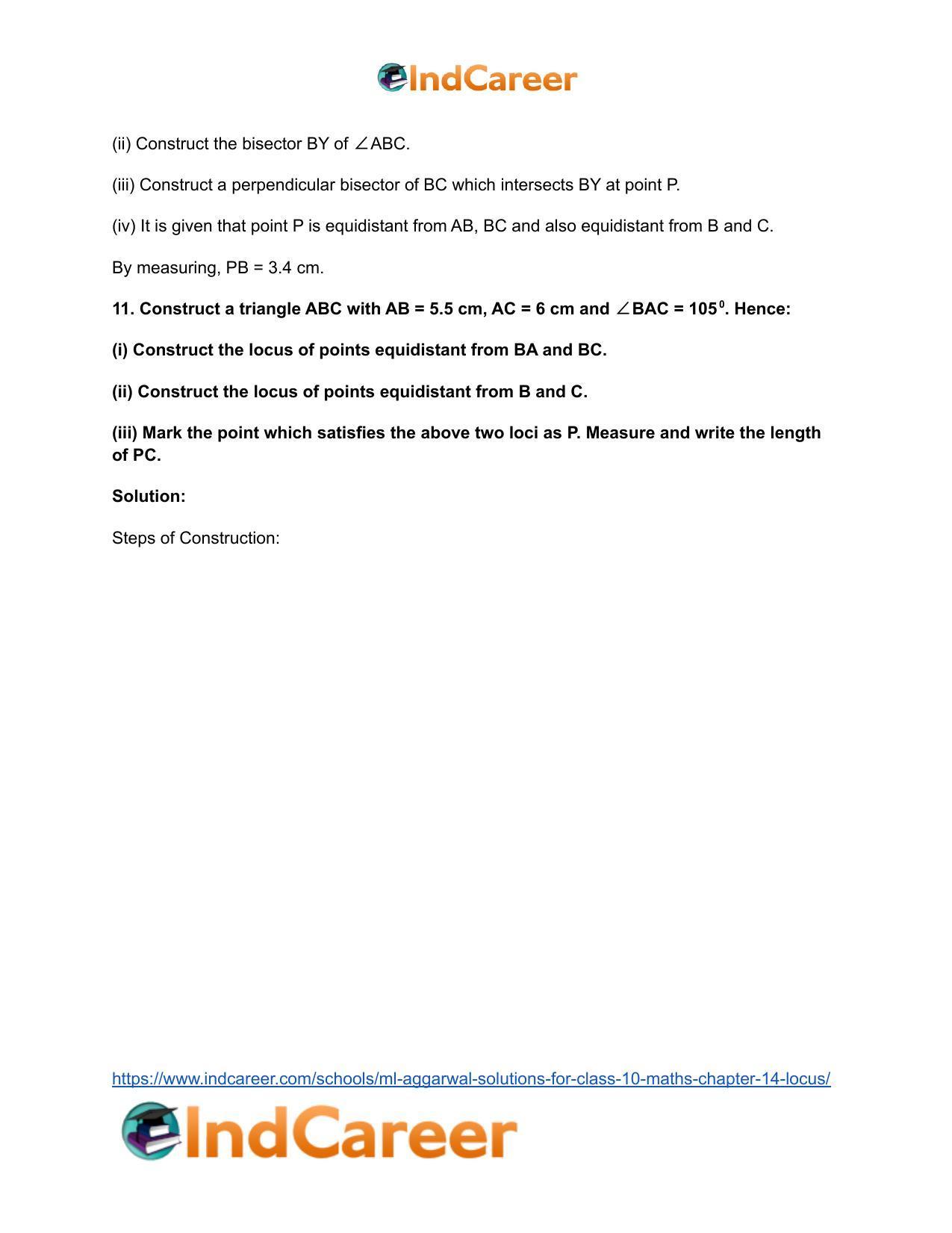 ML Aggarwal Solutions for Class 10 Maths Chapter 14- Locus - Page 29