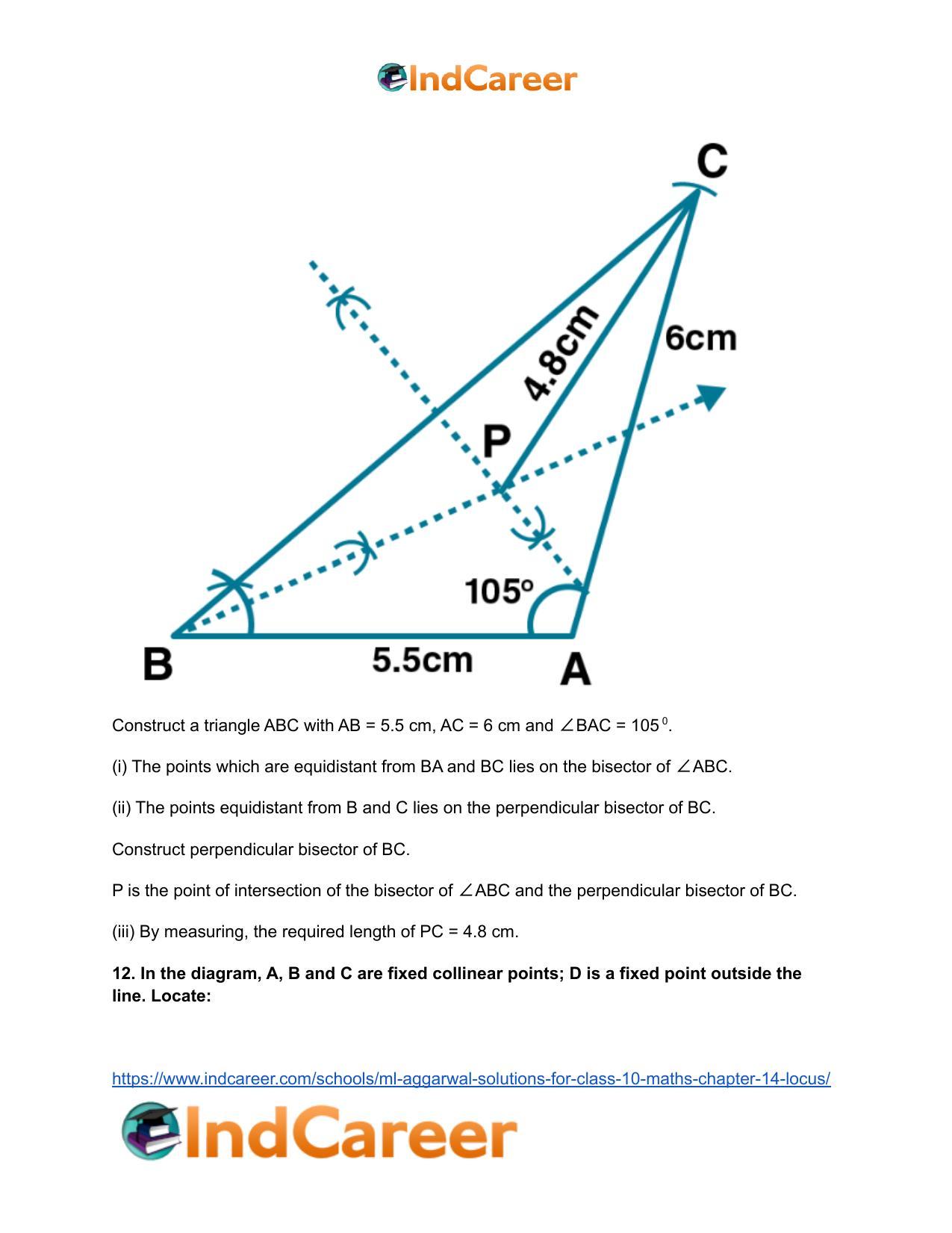 ML Aggarwal Solutions for Class 10 Maths Chapter 14- Locus - Page 30