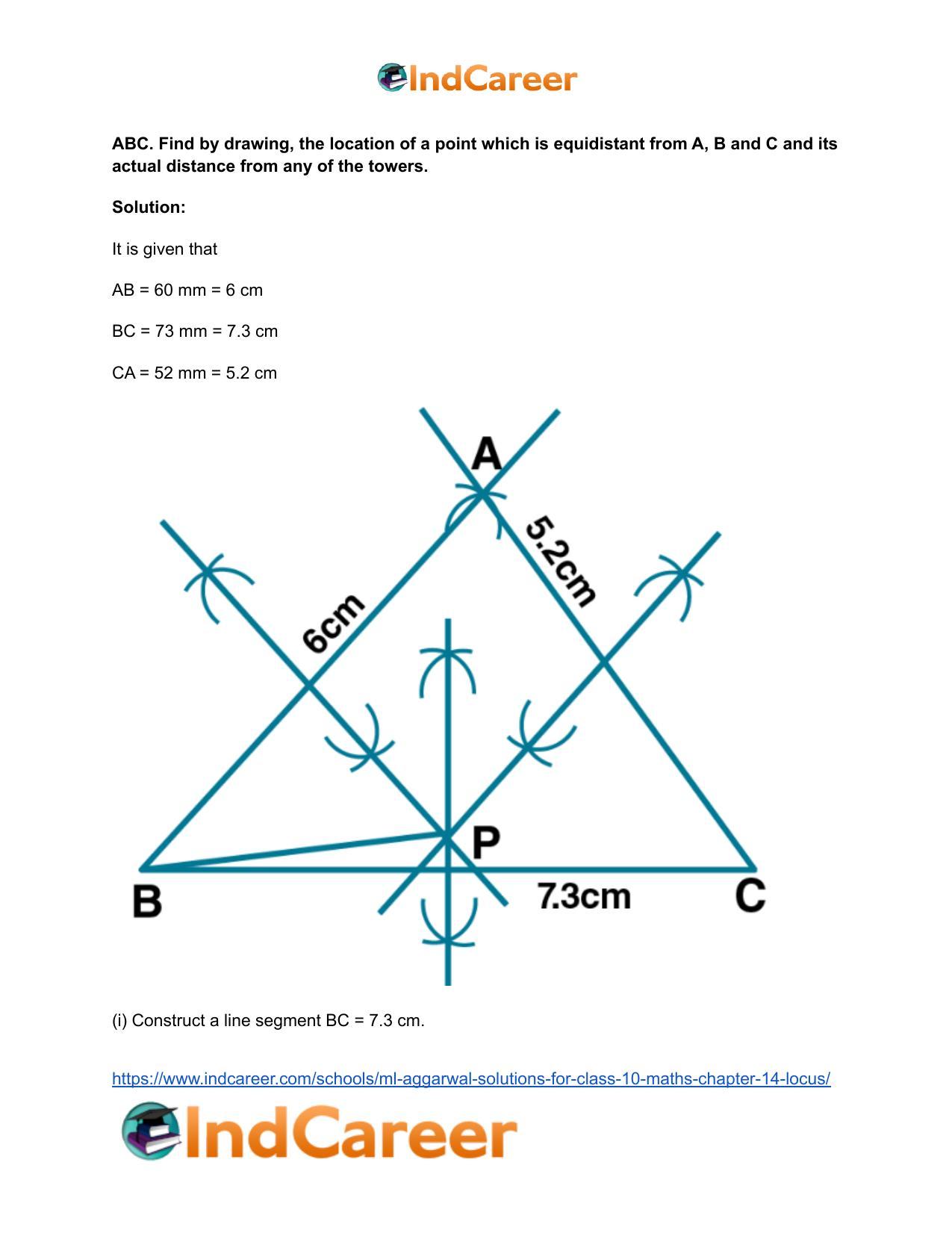 ML Aggarwal Solutions for Class 10 Maths Chapter 14- Locus - Page 33