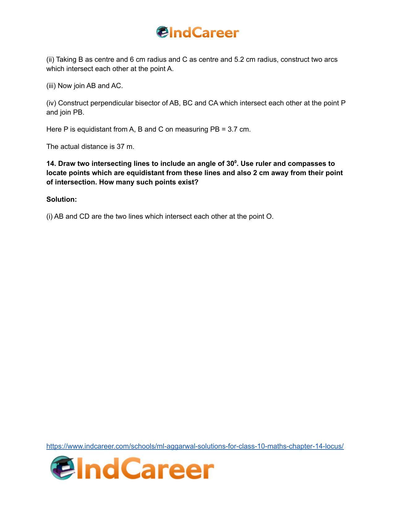 ML Aggarwal Solutions for Class 10 Maths Chapter 14- Locus - Page 34