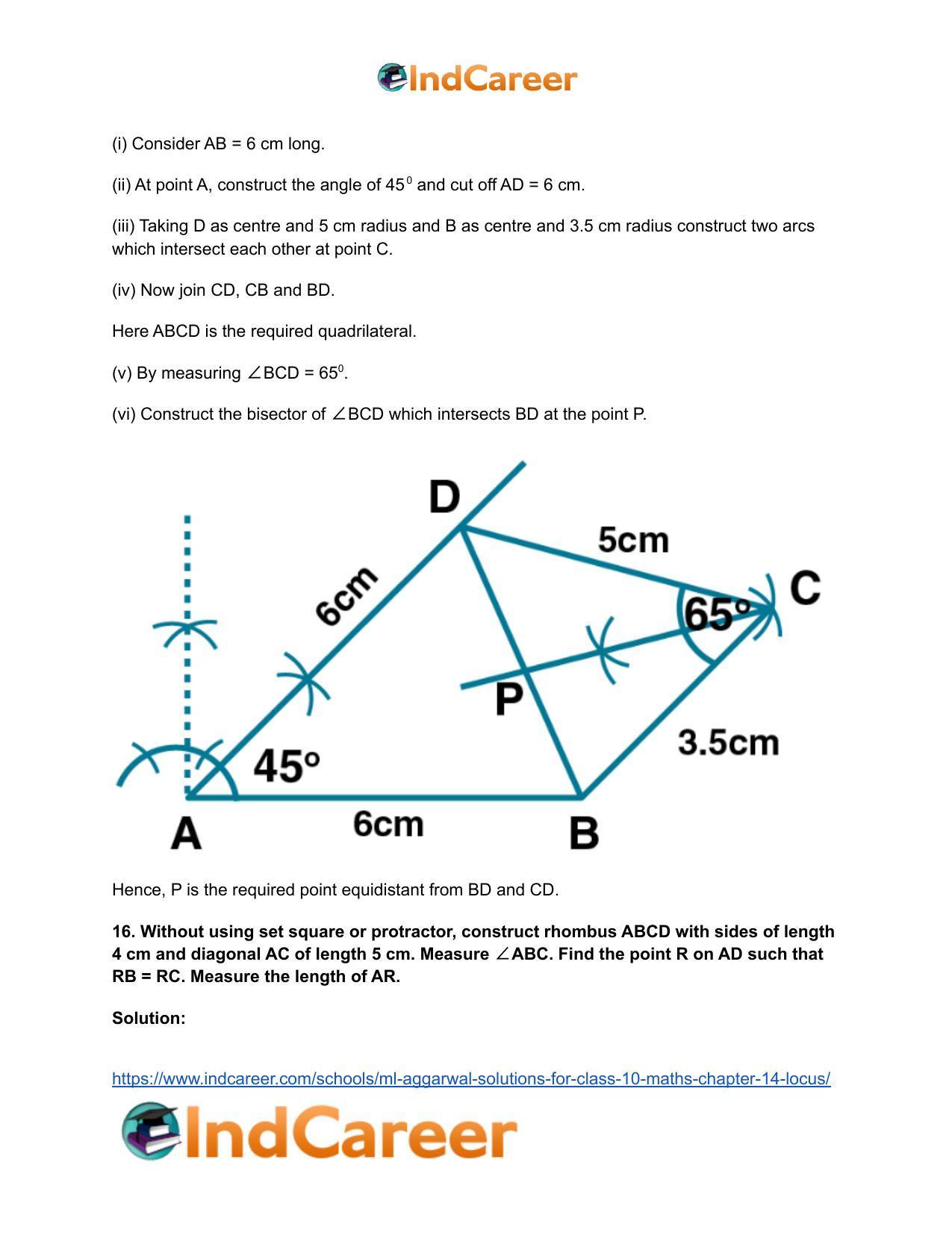 ML Aggarwal Solutions for Class 10 Maths Chapter 14- Locus - Page 36