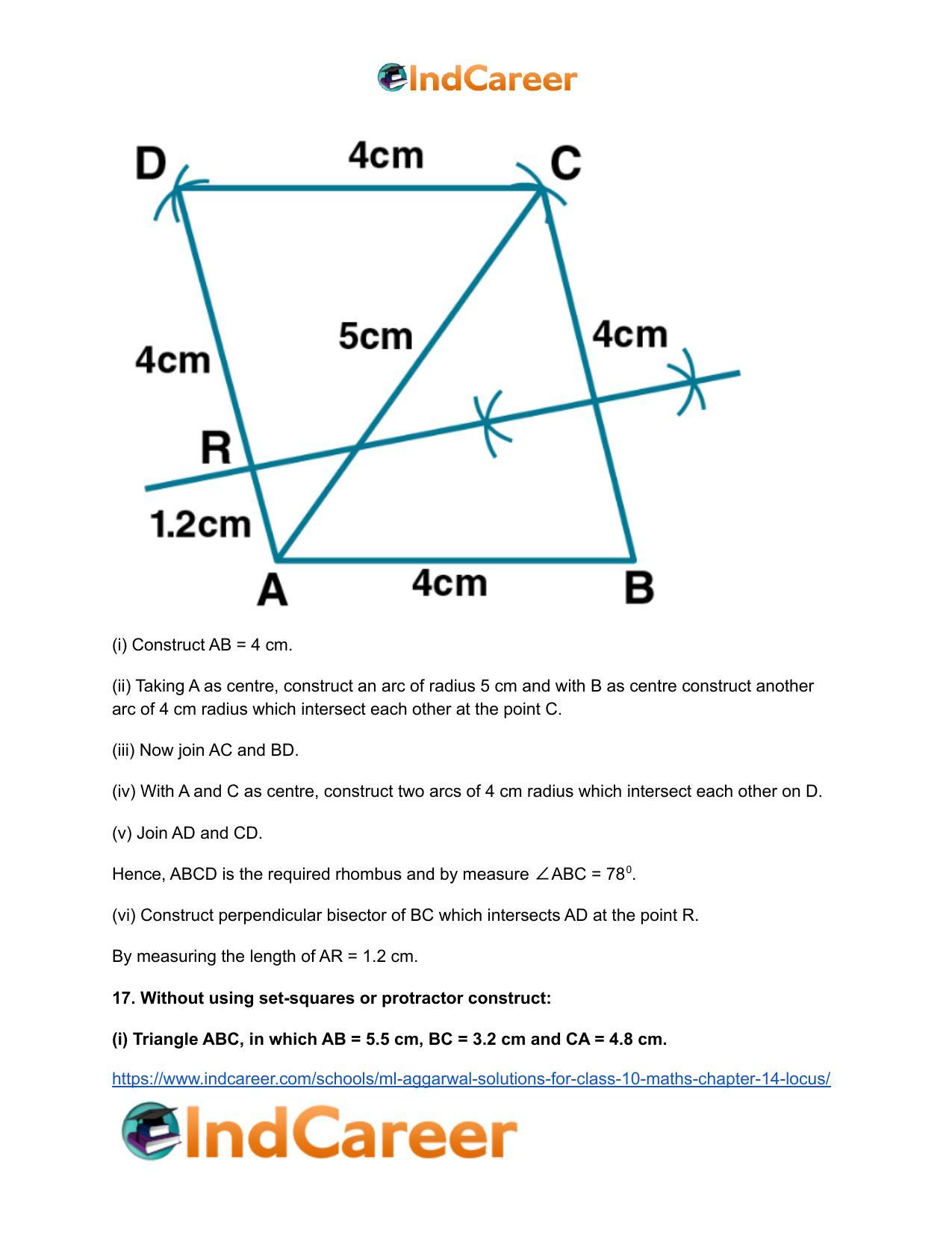 ML Aggarwal Solutions for Class 10 Maths Chapter 14- Locus - Page 37