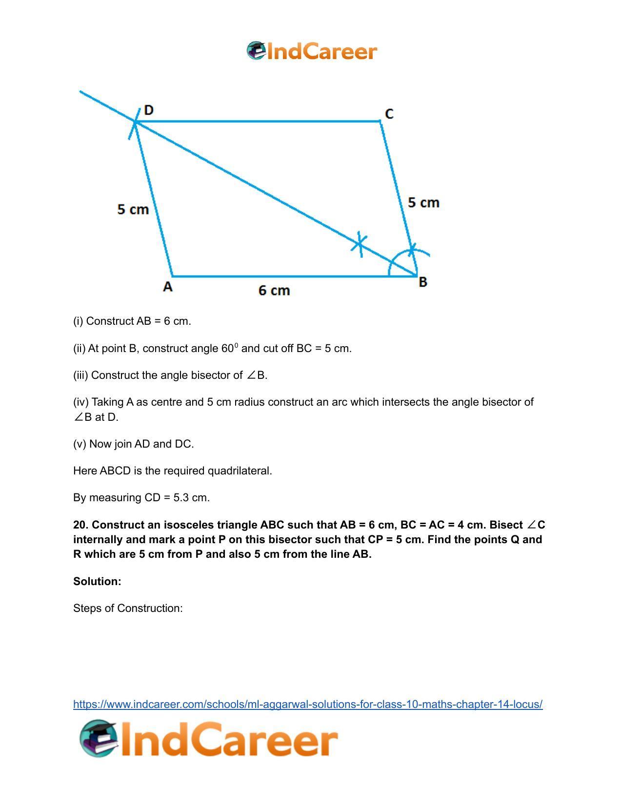 ML Aggarwal Solutions for Class 10 Maths Chapter 14- Locus - Page 41