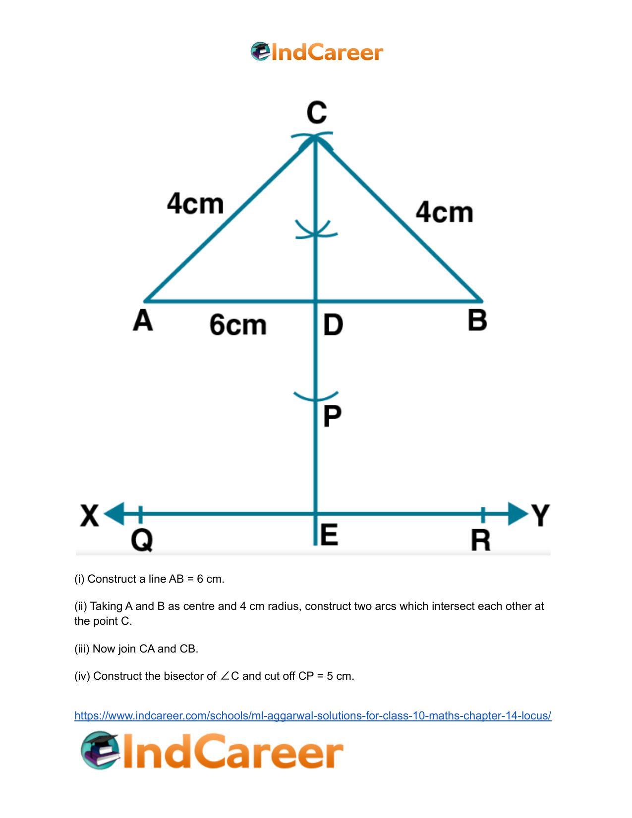 ML Aggarwal Solutions for Class 10 Maths Chapter 14- Locus - Page 42
