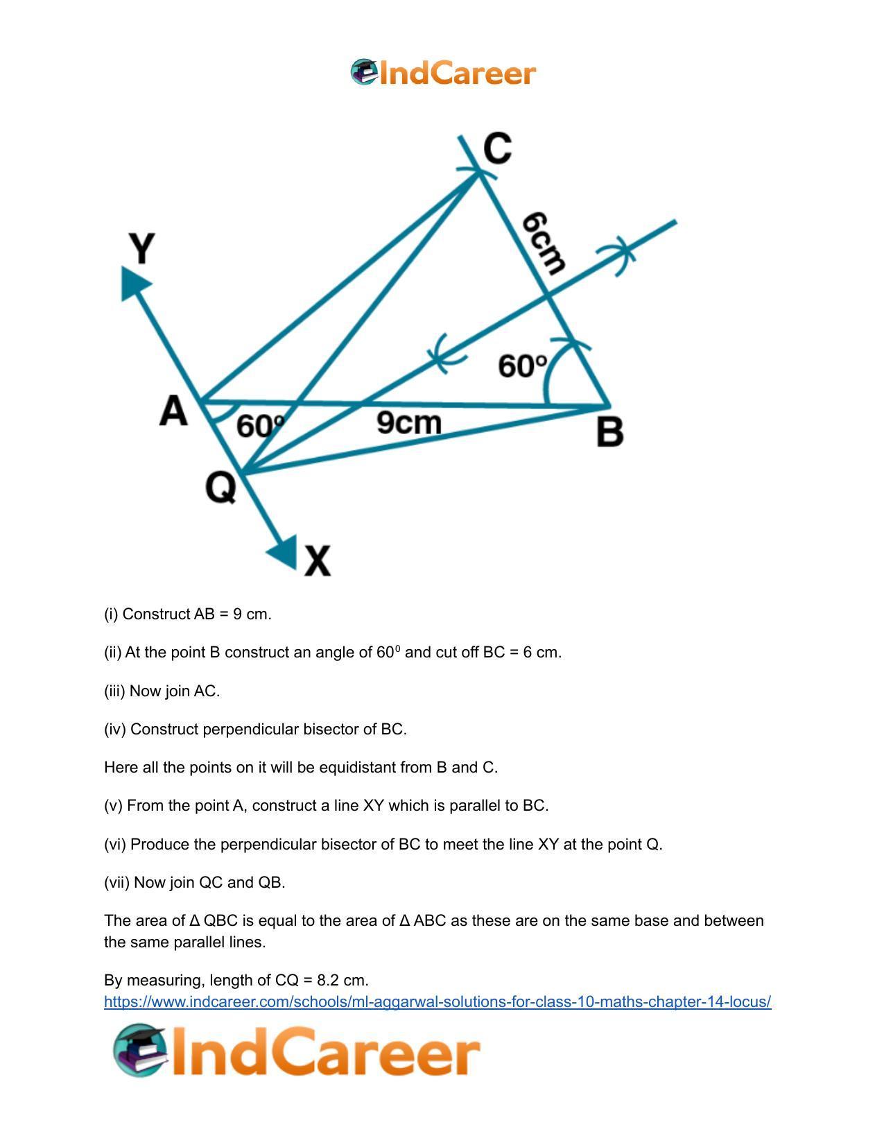 ML Aggarwal Solutions for Class 10 Maths Chapter 14- Locus - Page 46