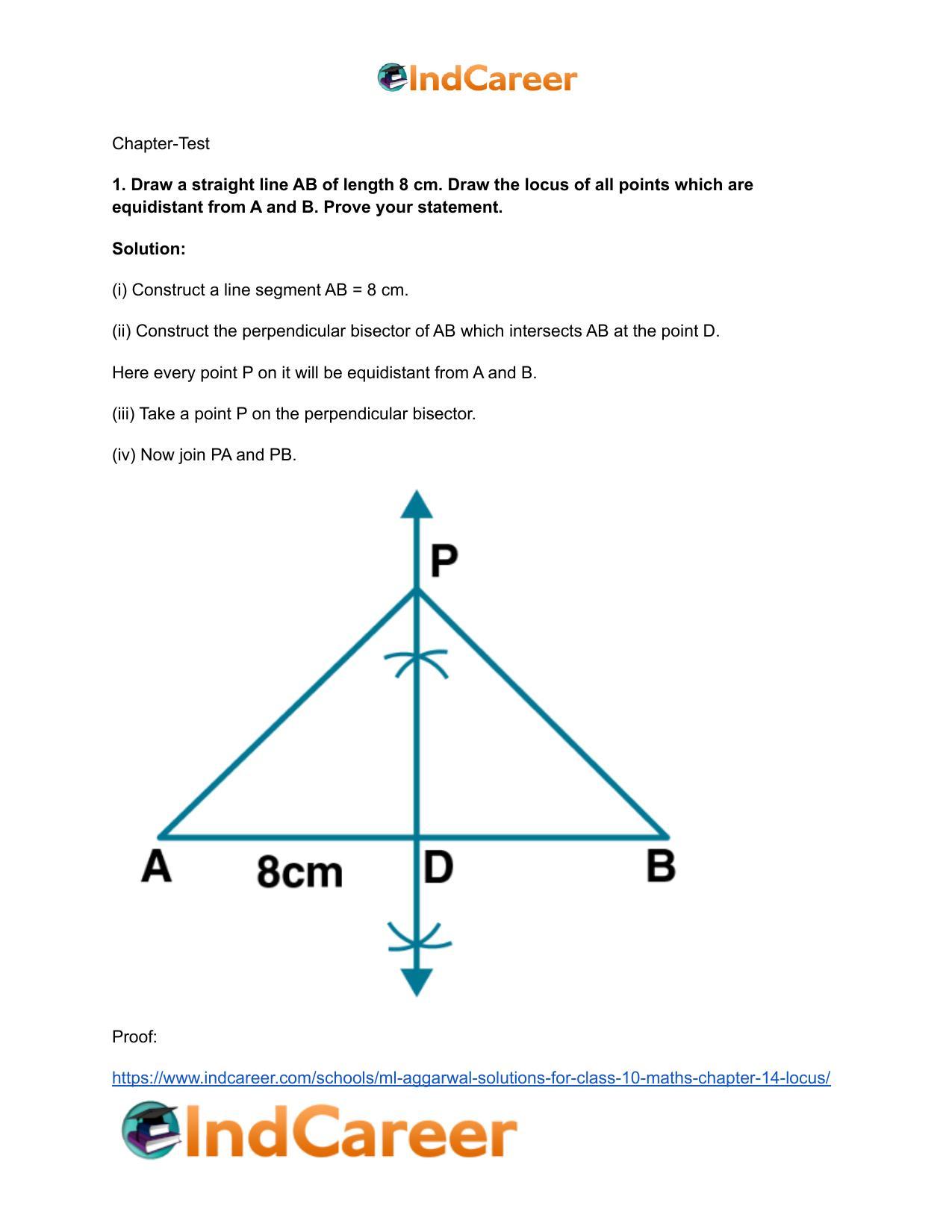 ML Aggarwal Solutions for Class 10 Maths Chapter 14- Locus - Page 47