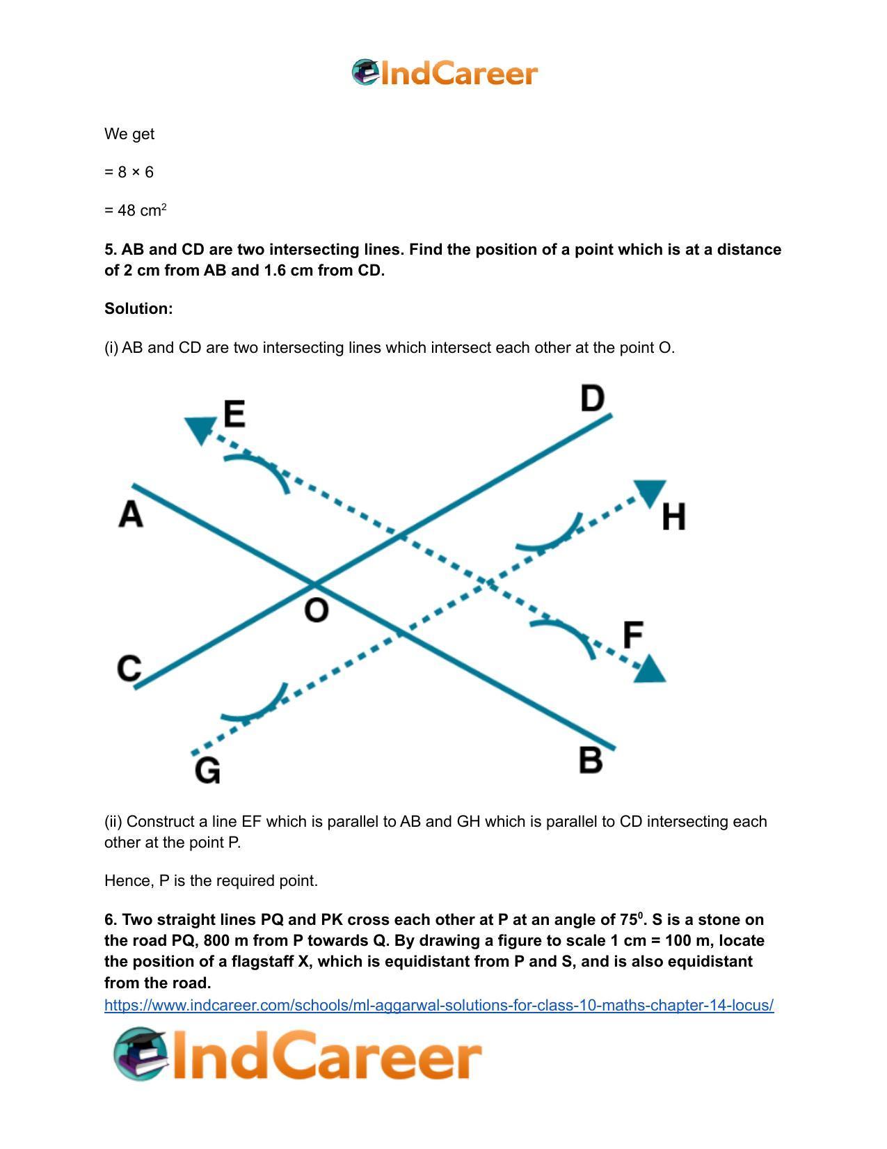 ML Aggarwal Solutions for Class 10 Maths Chapter 14- Locus - Page 51