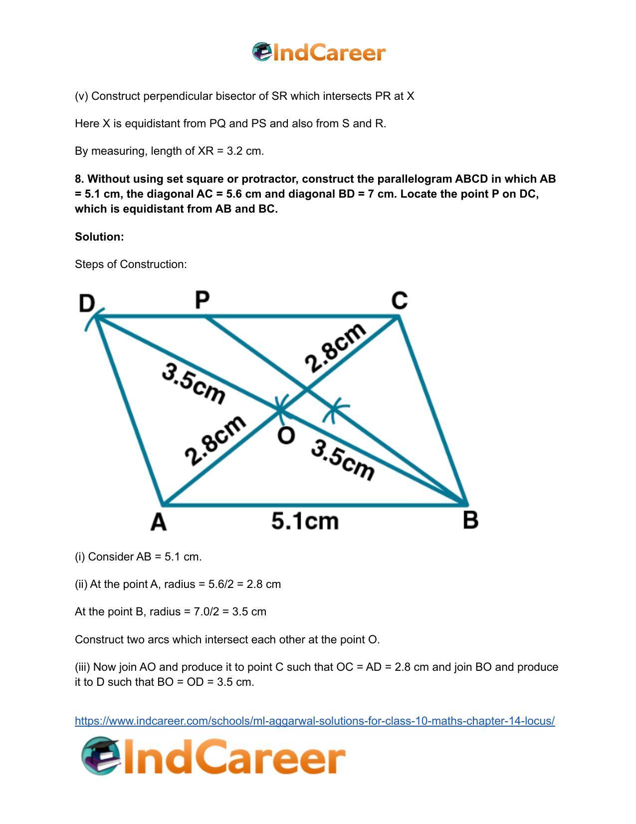 ML Aggarwal Solutions for Class 10 Maths Chapter 14- Locus - Page 54